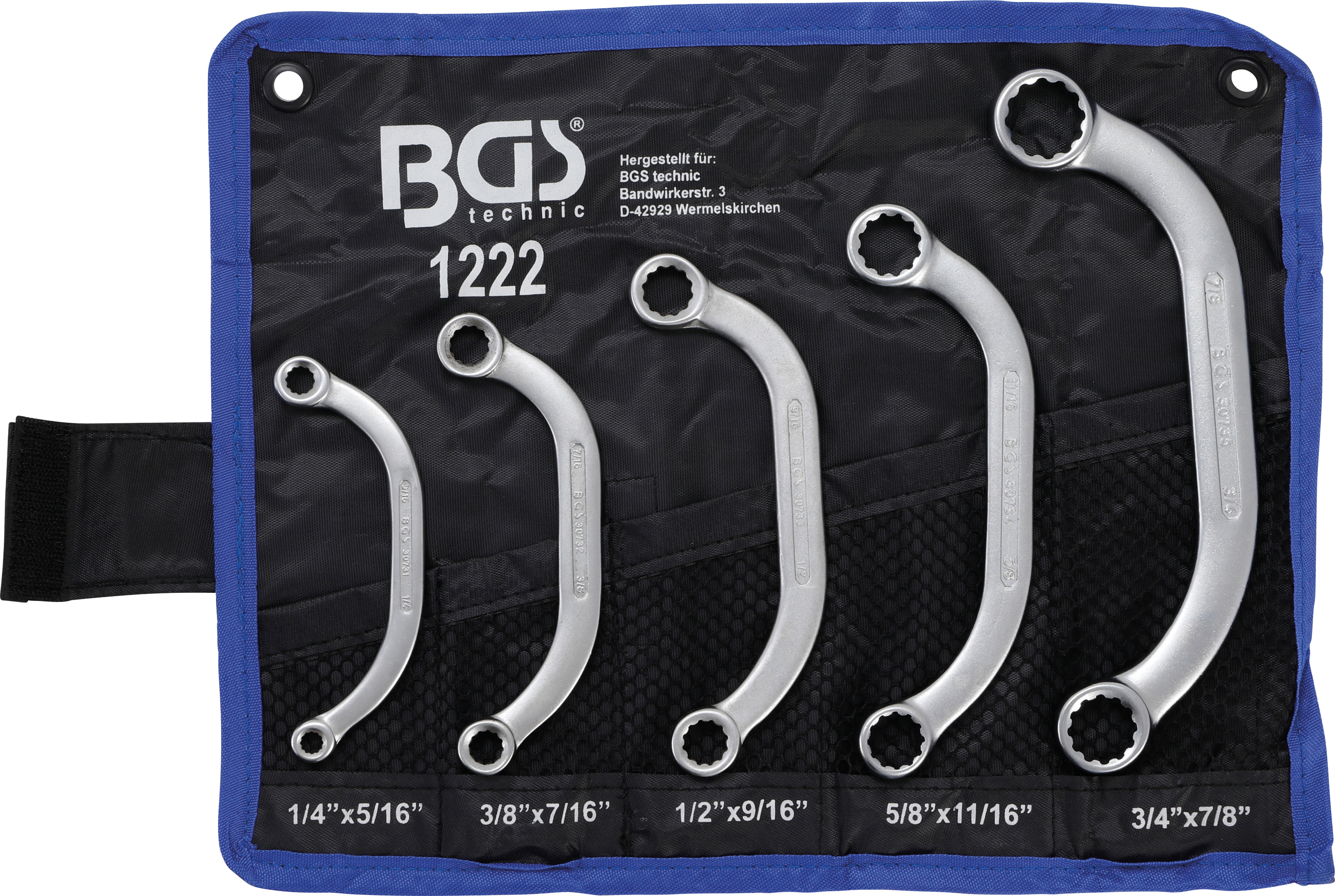 BGS Starter- und Blockschlüssel-Satz | Zollgrößen | SW 1/4" - 7/8" | 5-tlg.