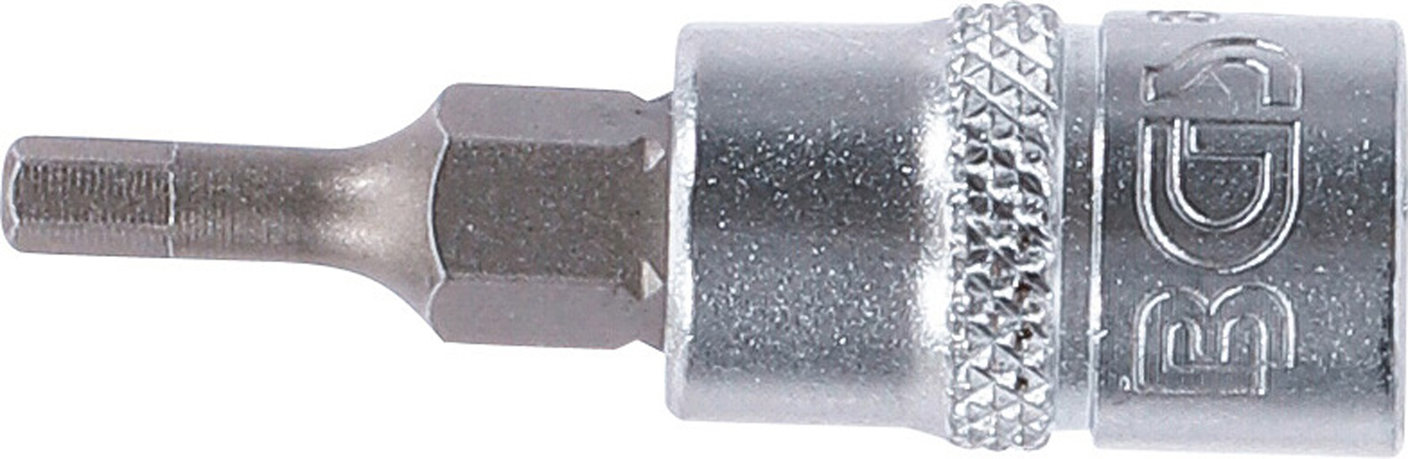 BGS Bit-Einsatz | Antrieb Innenvierkant 6,3 mm (1/4") | Innensechskant mit Bohrung 3 mm