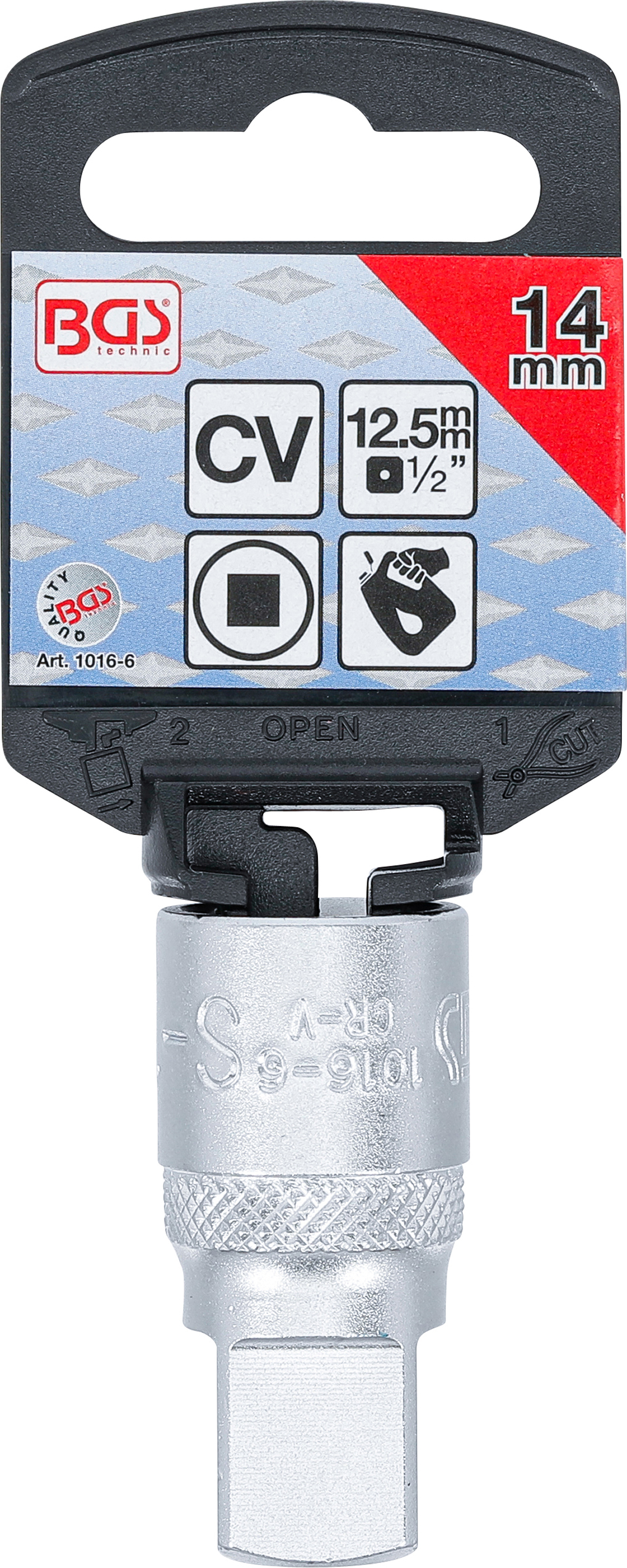 BGS Öldienstschlüssel | Antrieb Innenvierkant 12,5 mm (1/2") | Abtrieb Innenvierkant | 14 mm