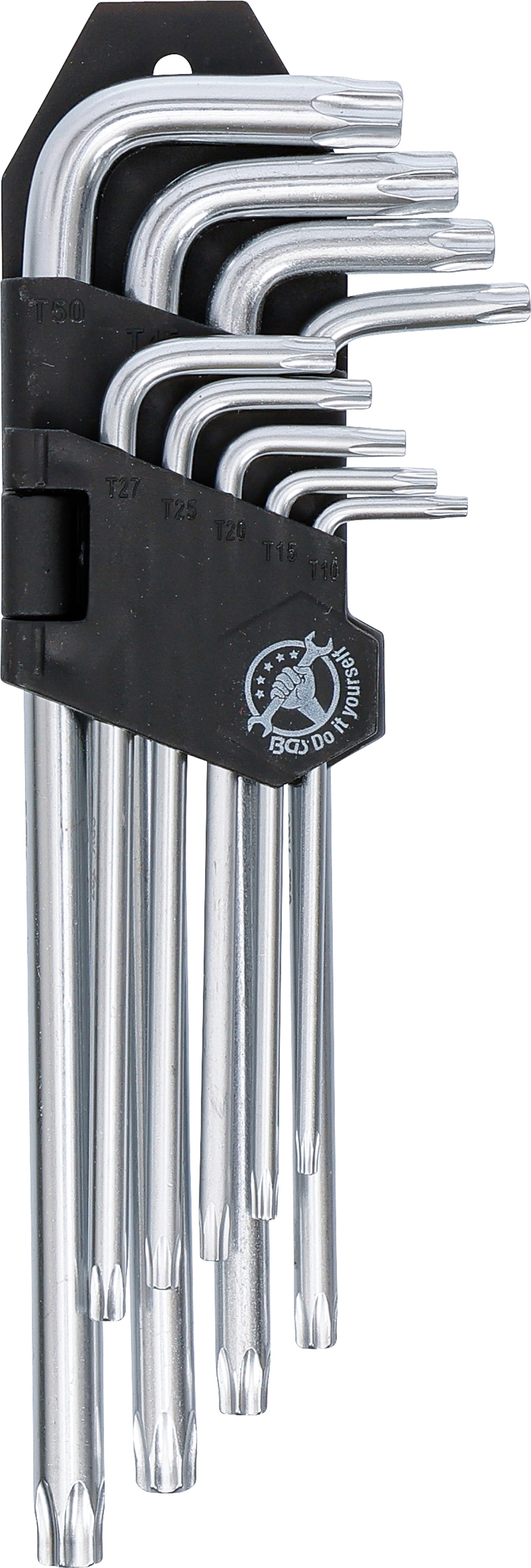 BGS Winkelschlüssel-Satz | lang | T-Profil (für Torx) | T10 - T50 | 9-tlg.