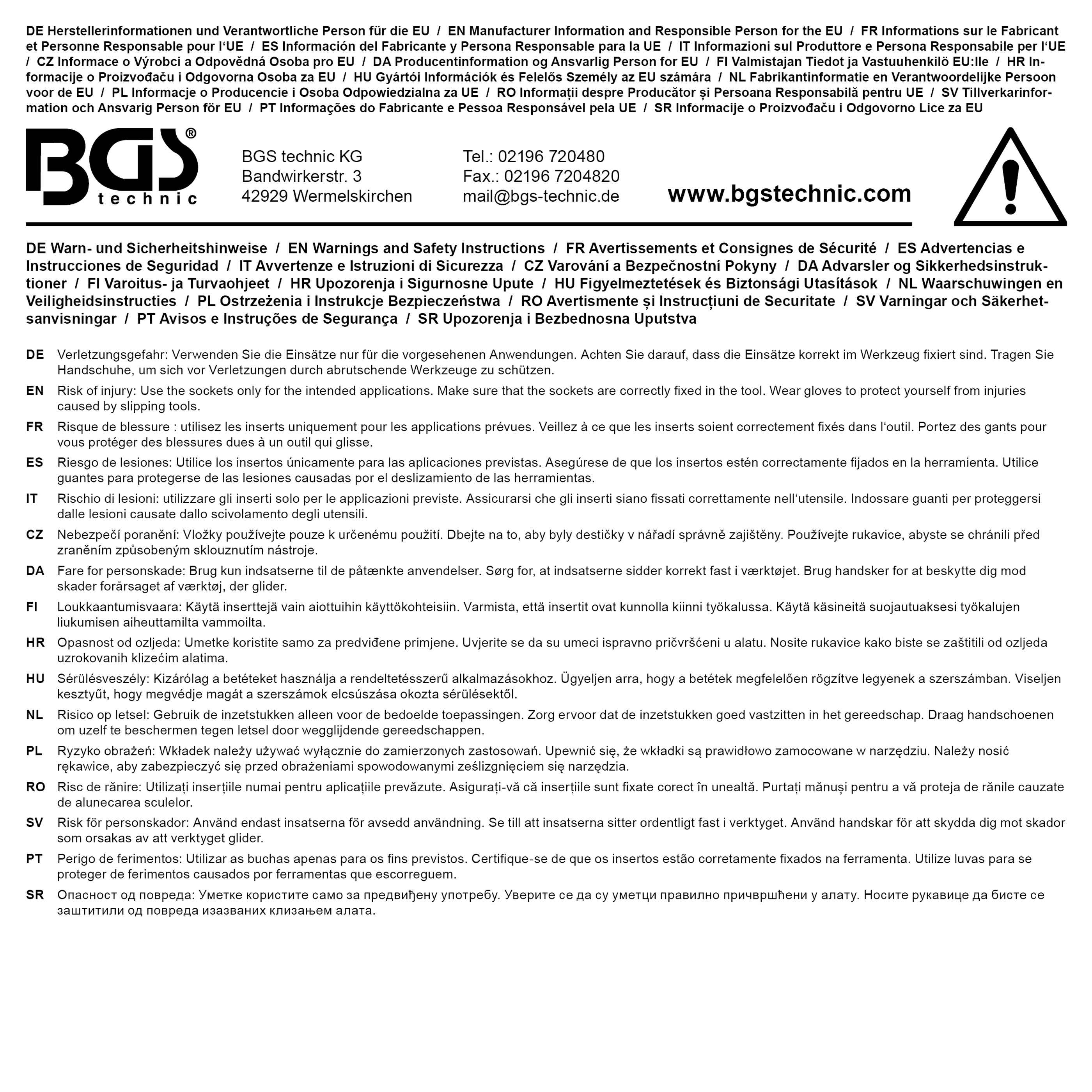 BGS Steckschlüssel-Einsatz-Satz Sechskant | Antrieb Außensechskant 6,3 mm (1/4") | für Bohrmaschinen | SW 1/4 - 1/2", 6 - 13 mm | 14-tlg.