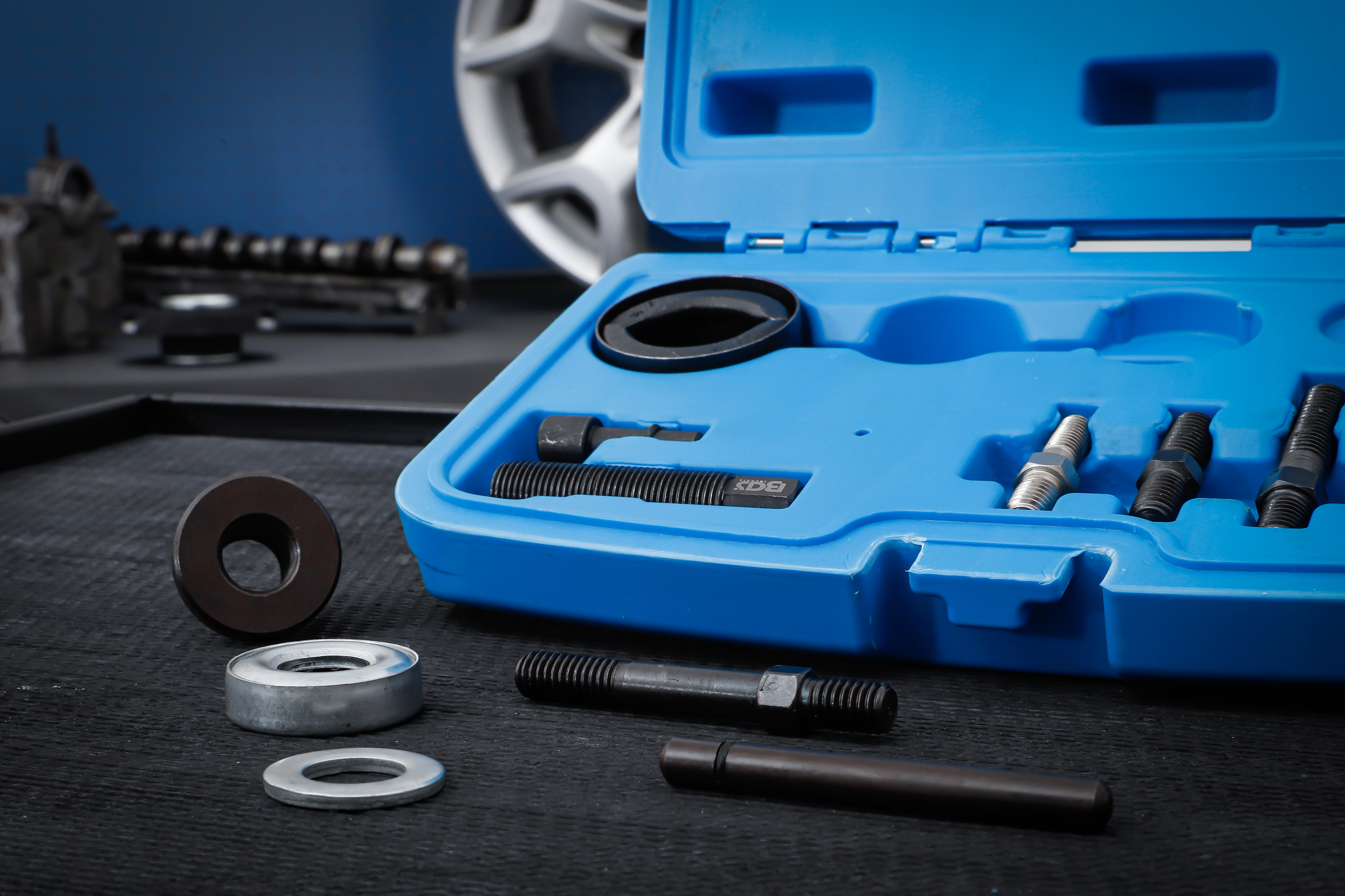 BGS Riemenscheiben-Abzieher & Montage-Satz | für GM, Ford | 13-tlg.