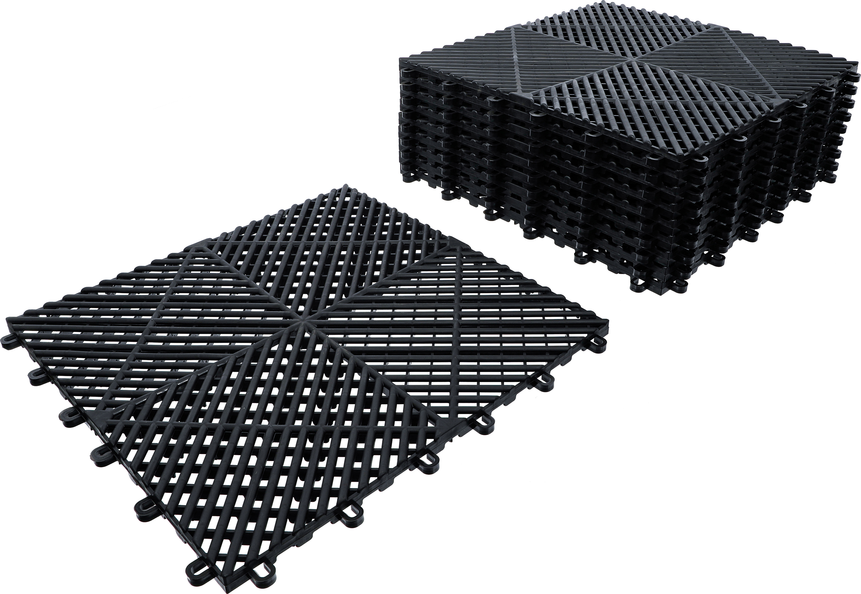BGS Kunststoff-Fliesen-Satz | Klick-System | 400 x 400 x 18 mm | 10-tlg.