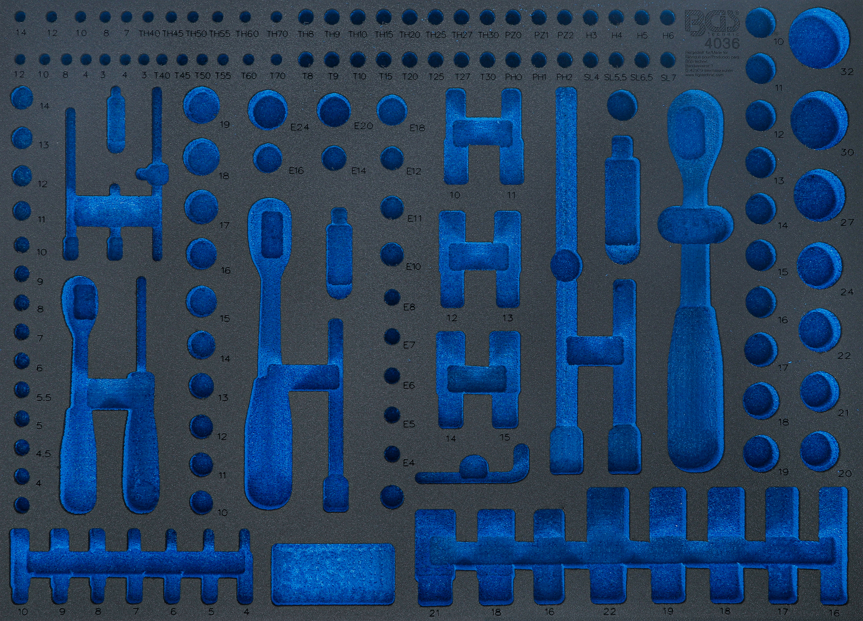 BGS Werkstattwageneinlage 3/3 | leer | für Art. 4036