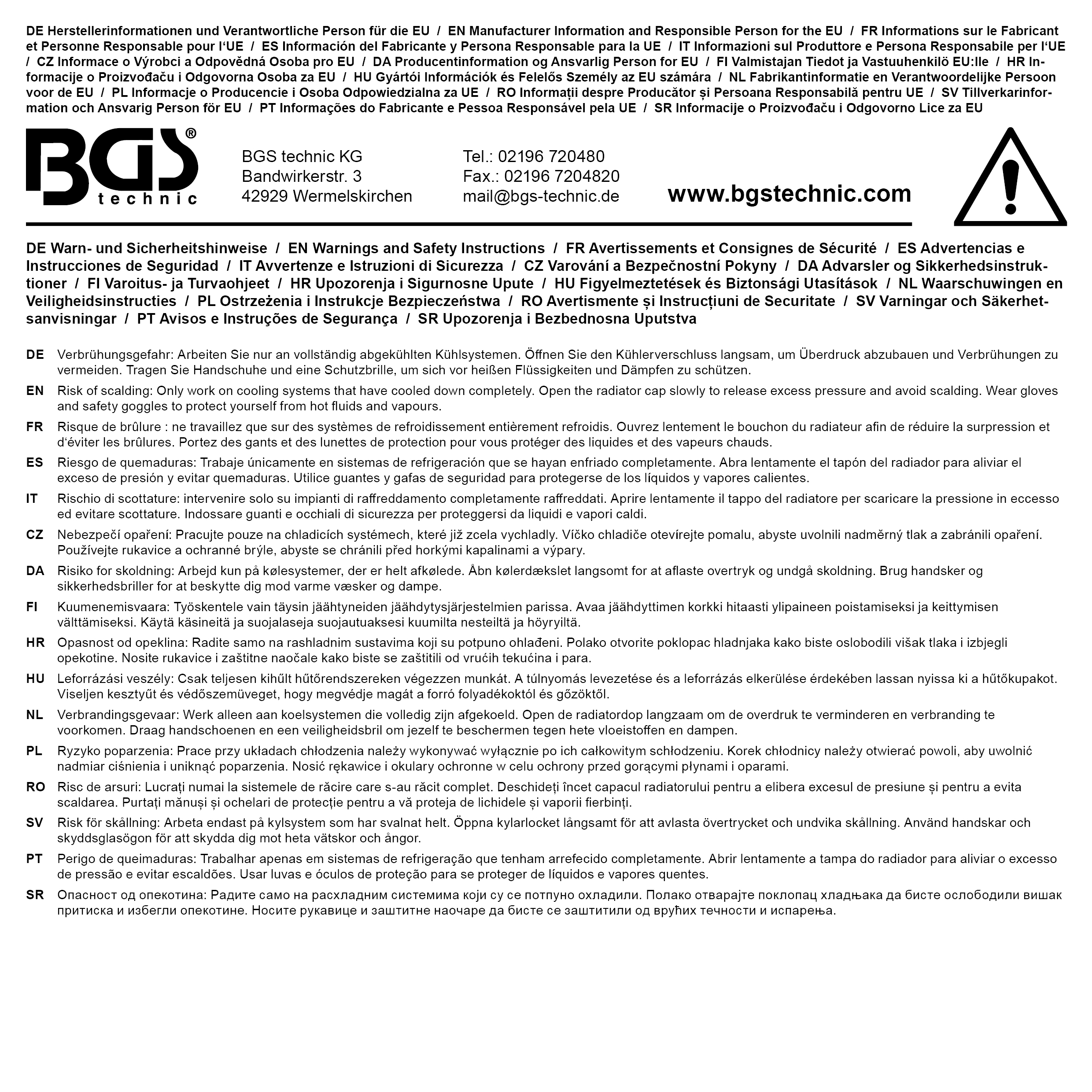 BGS Spezialschlüssel für Kühlmittel-Deckel | für Ford, Land Rover, Mazda, Volvo