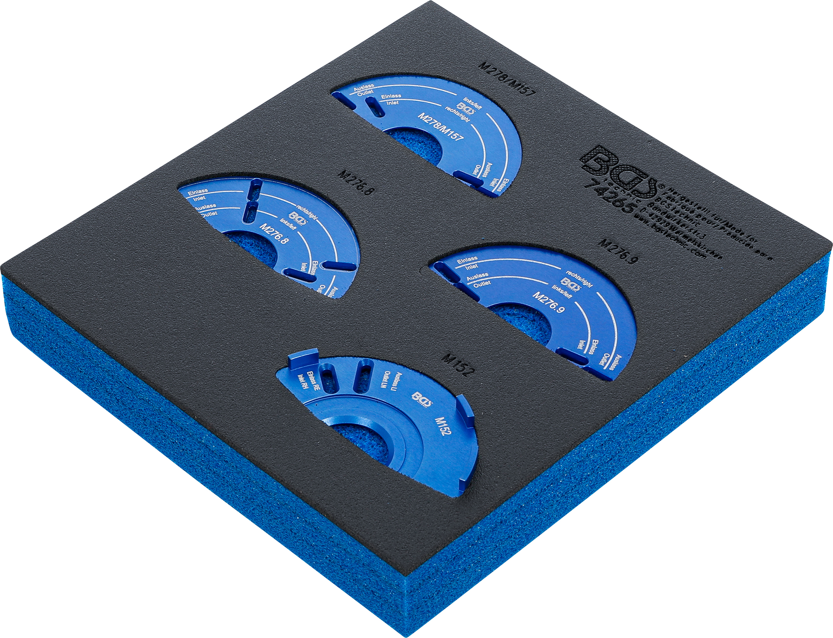 BGS Werkstattwageneinlage 1/6: Nockenwellenversteller-Einstellwerkzeug-Satz | für Mercedes-Benz M152, M157, M276, M278