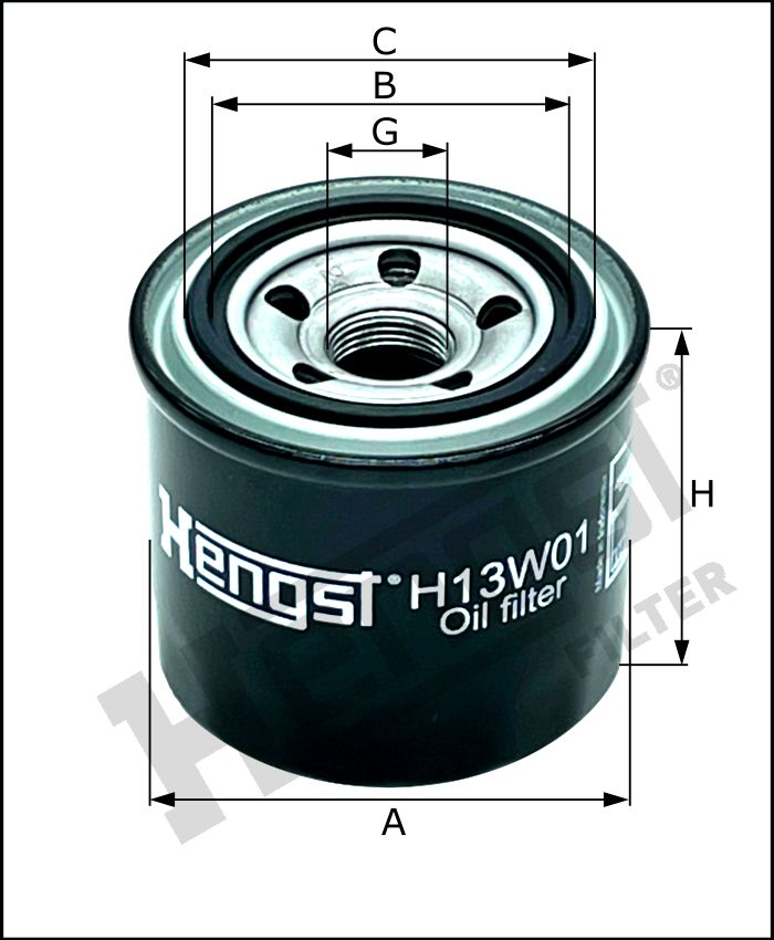 Ölfilter “HENGST FILTER 80 mm, 64 mm, 82 mm”
