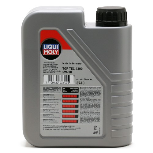 5W-30 Liqui Moly 3740 Top Tec 4300 Motoröl 1 Liter