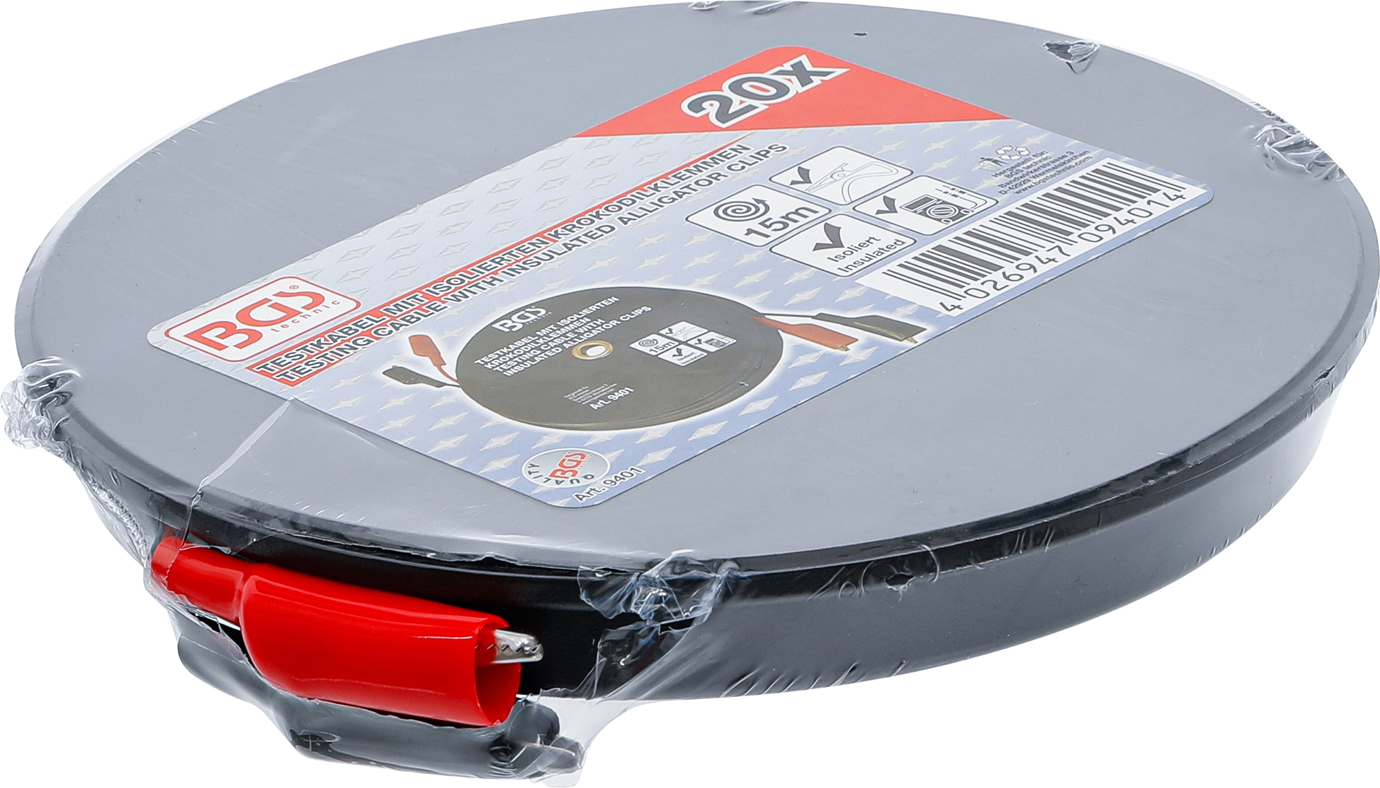 BGS Krokodilklemmen-Kabelbox | 15 m