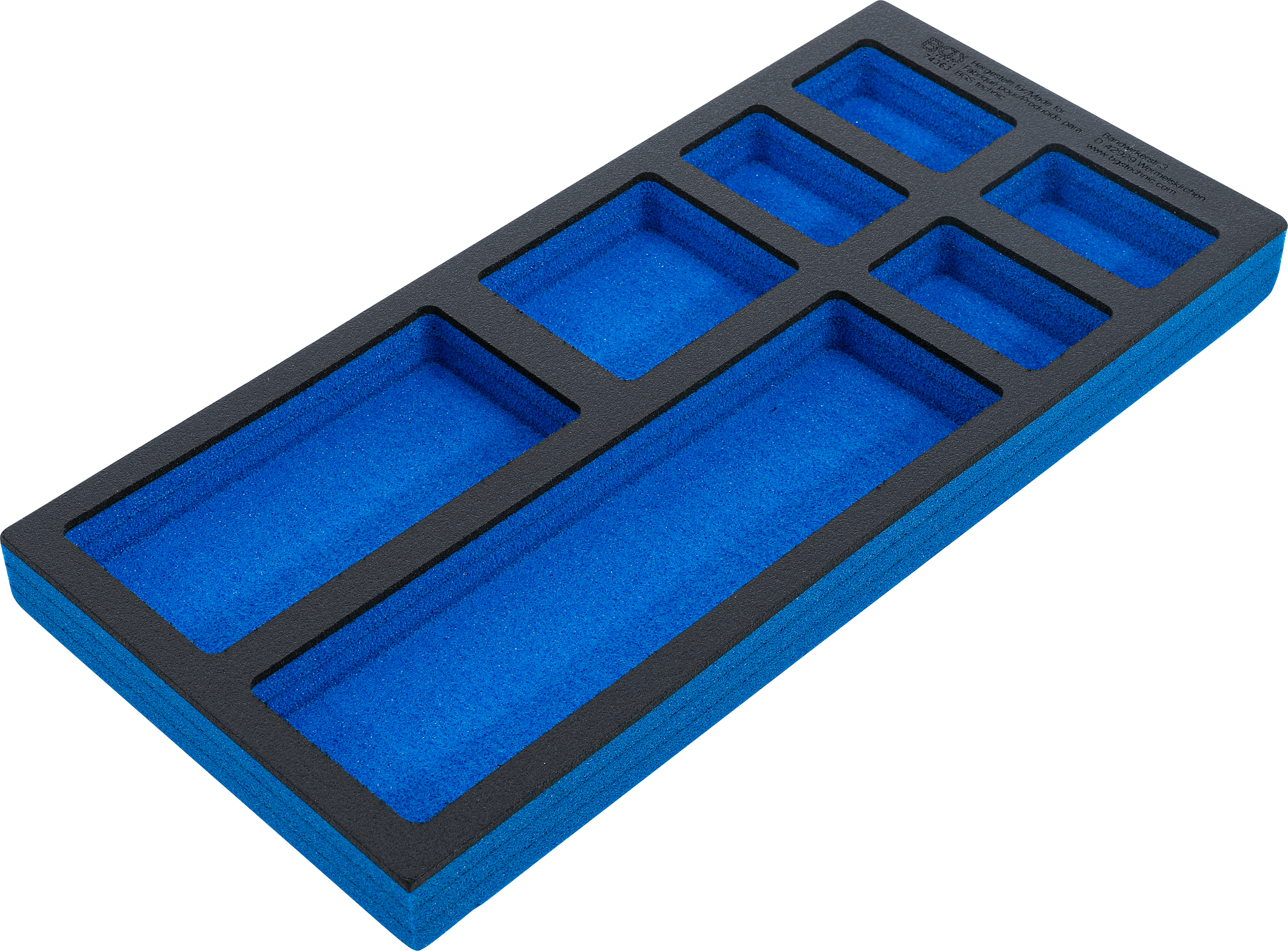 BGS Werkstattwageneinlage 1/3, leer: 7 Ablagefächer | 408 x 189 x 32 mm