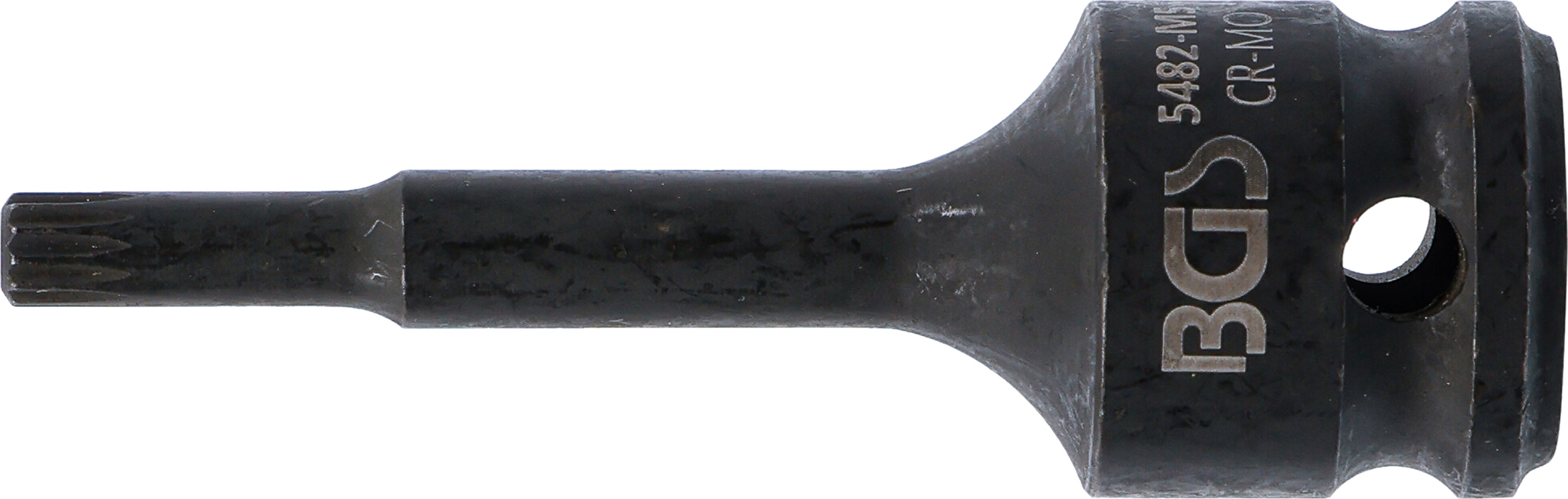 BGS Kraft-Bit-Einsatz | Länge 75 mm | Antrieb Innenvierkant 12,5 mm (1/2") | Innenvielzahn (für XZN) M5