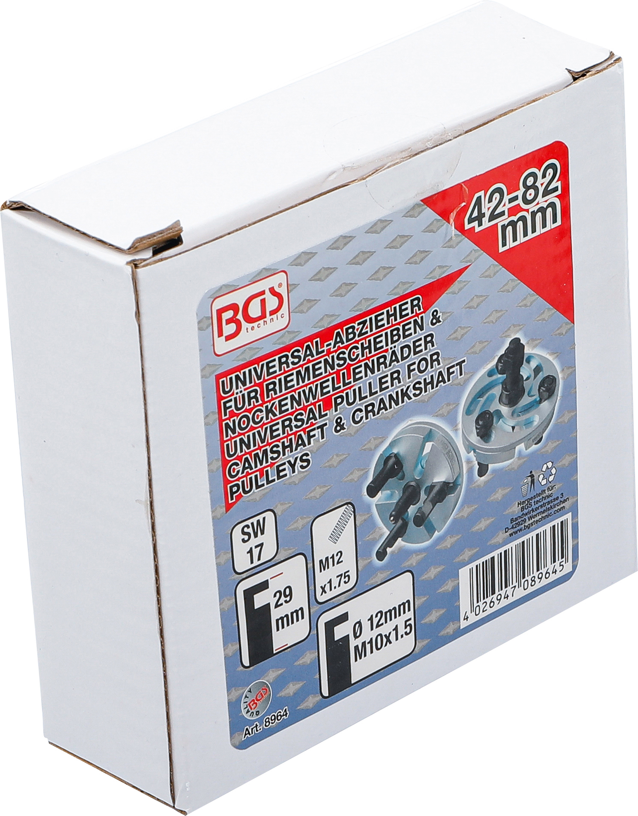 BGS Nockenwellenrad- und Riemenscheiben-Abzieher | 42 - 82 mm