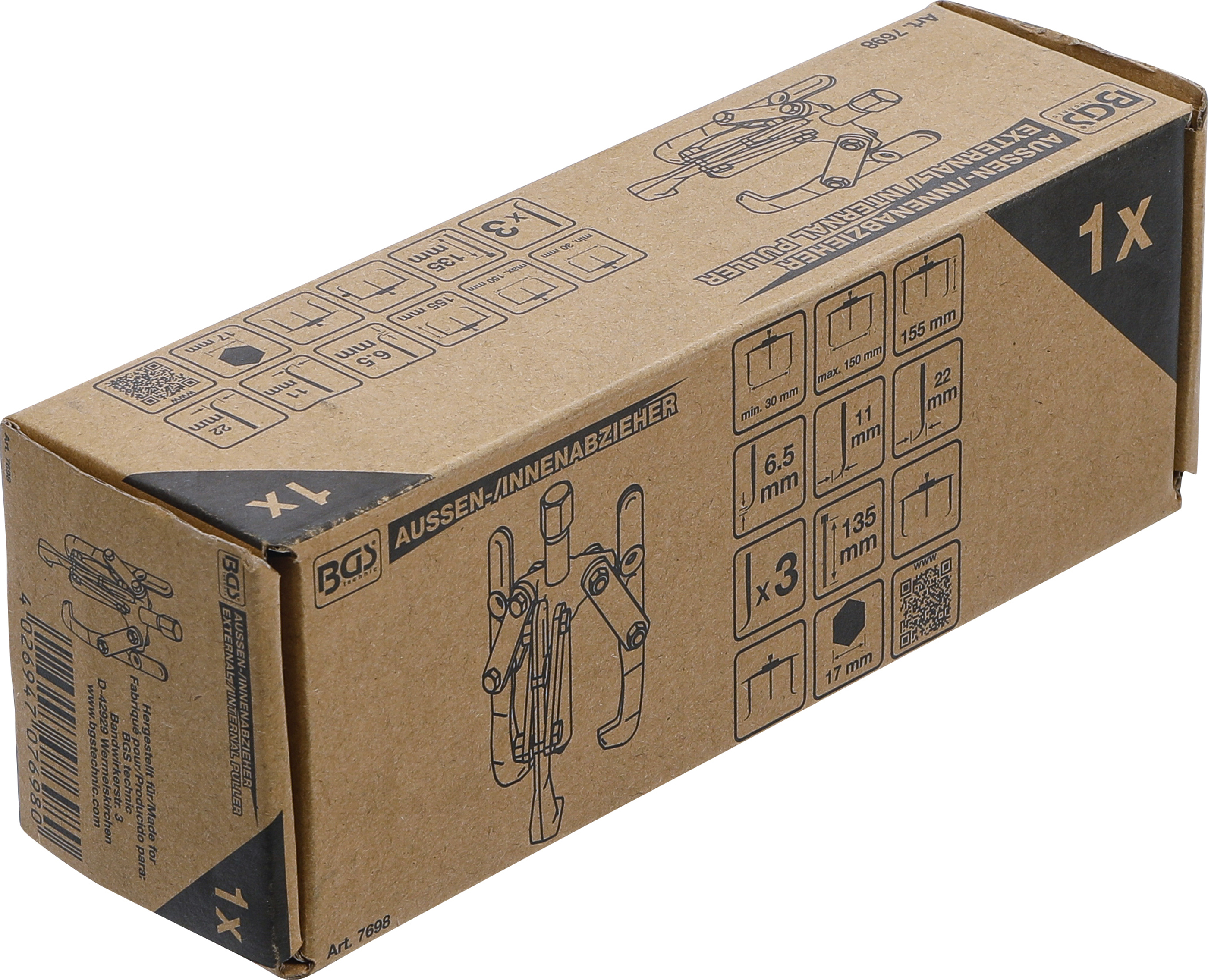 BGS Außen-/Innenabzieher, 3-armig | 30 - 150 mm