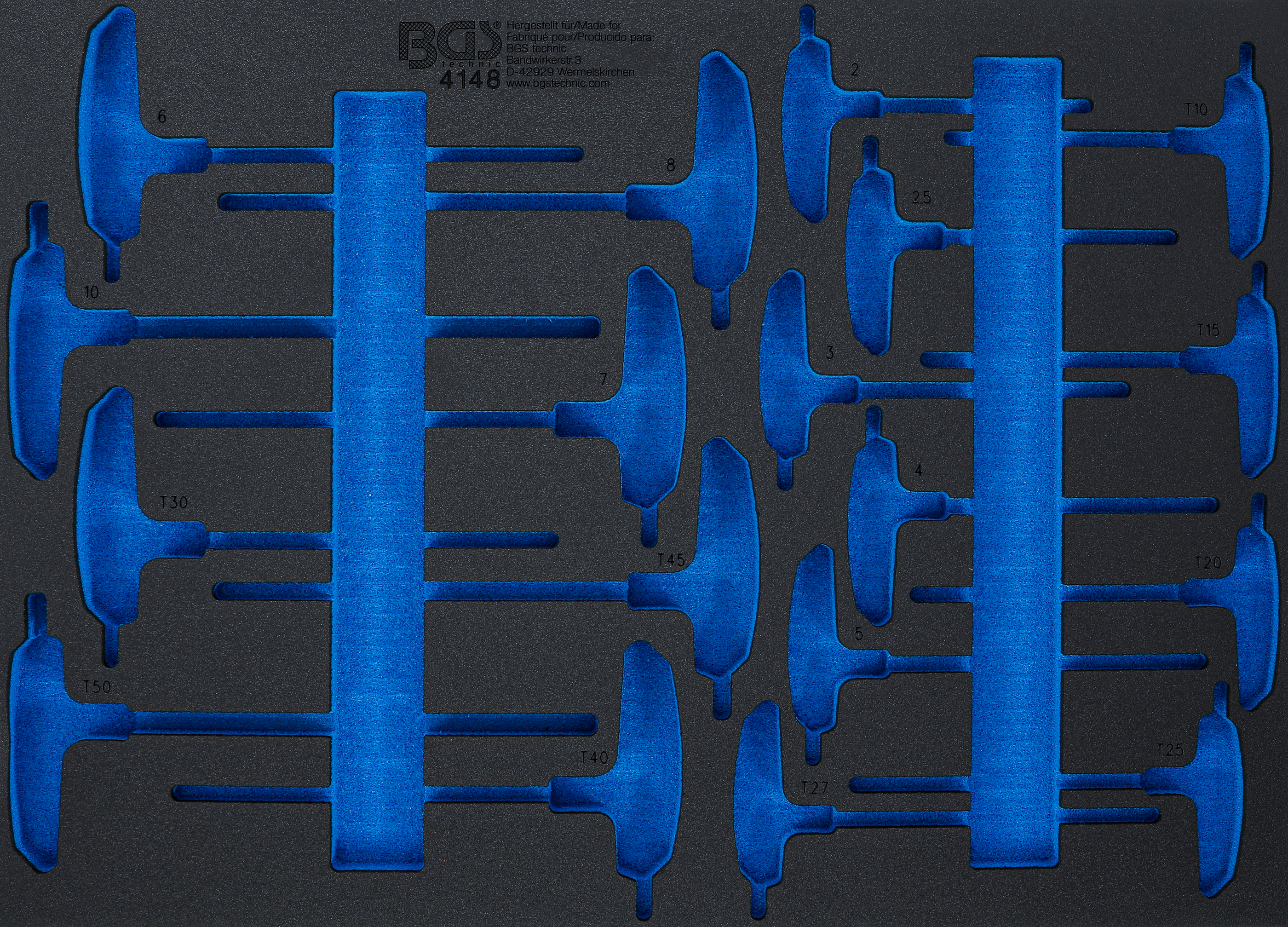 BGS Werkstattwageneinlage 3/3 | leer | für Art. 4148