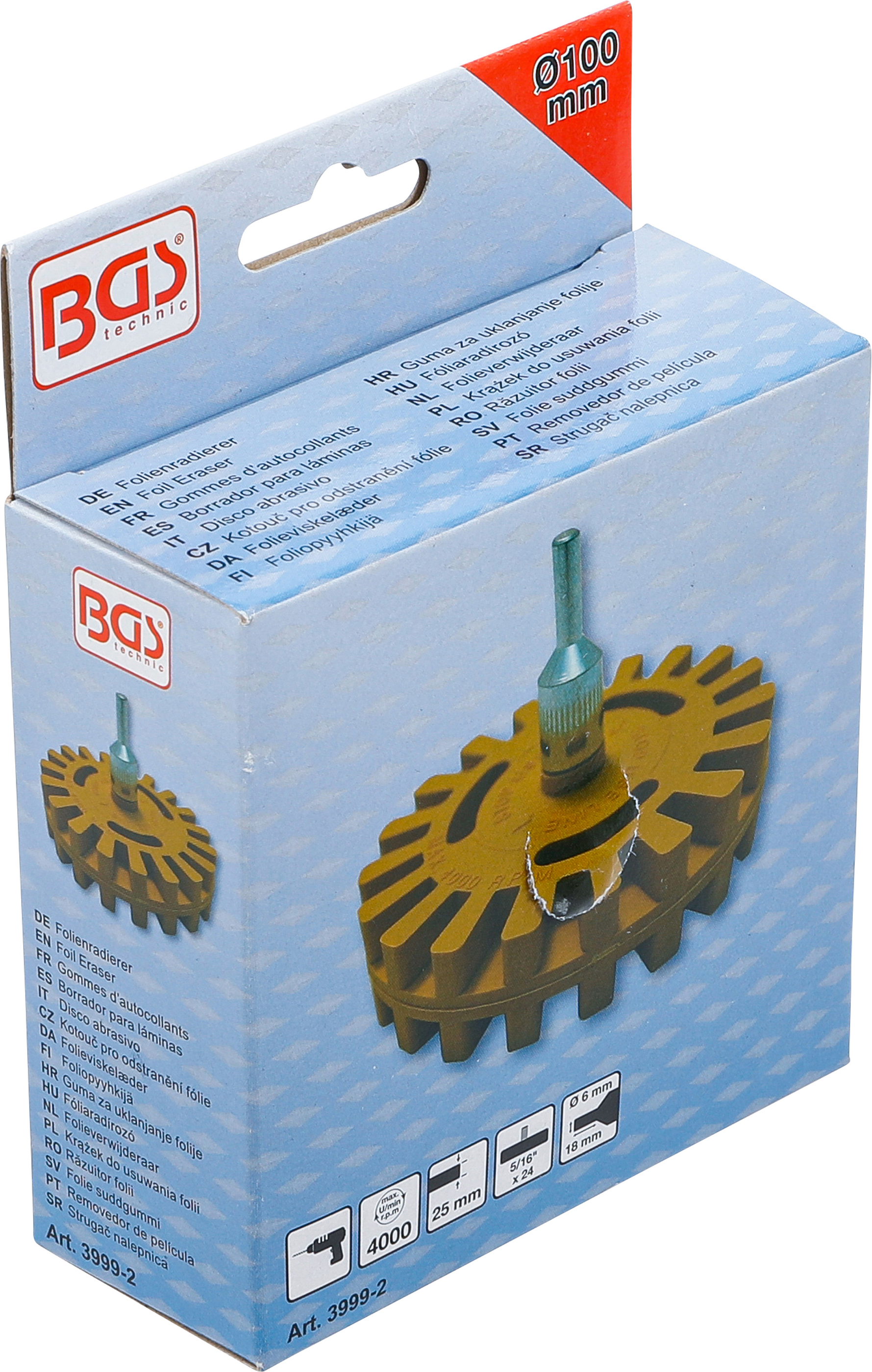 BGS Folienradierer | mit Lamellen | Ø 100 mm