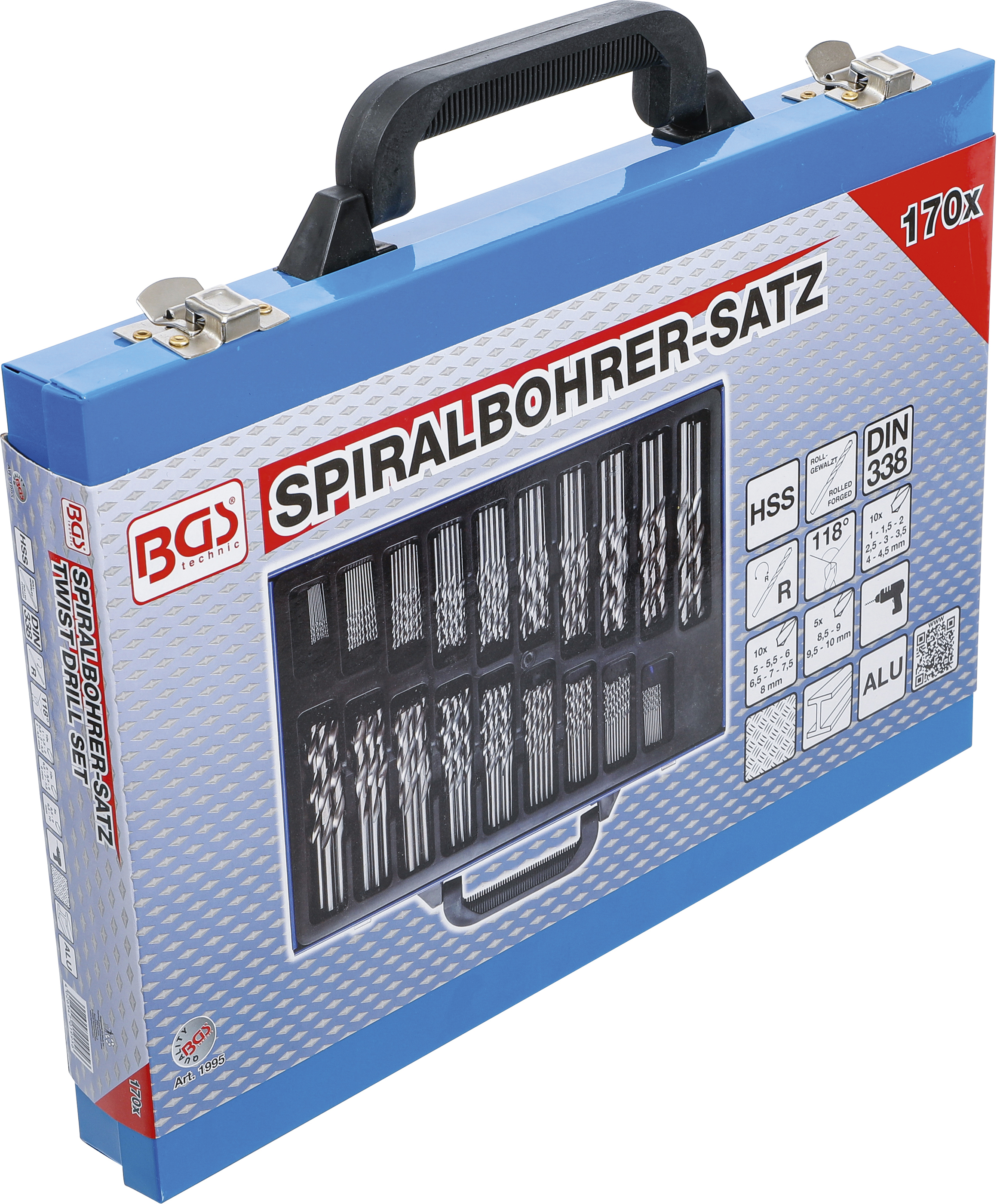 BGS Spiralbohrer-Satz | HSS | 1 - 10 mm | 170-tlg.