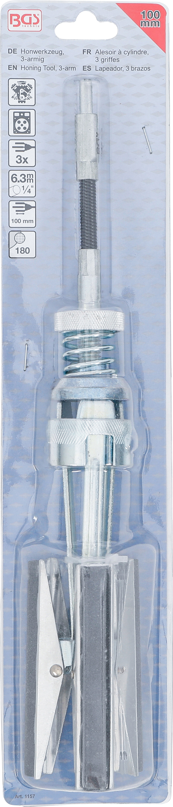 BGS Honwerkzeug, 3-armig | Ø 58 - 168 mm | Backen 100 mm