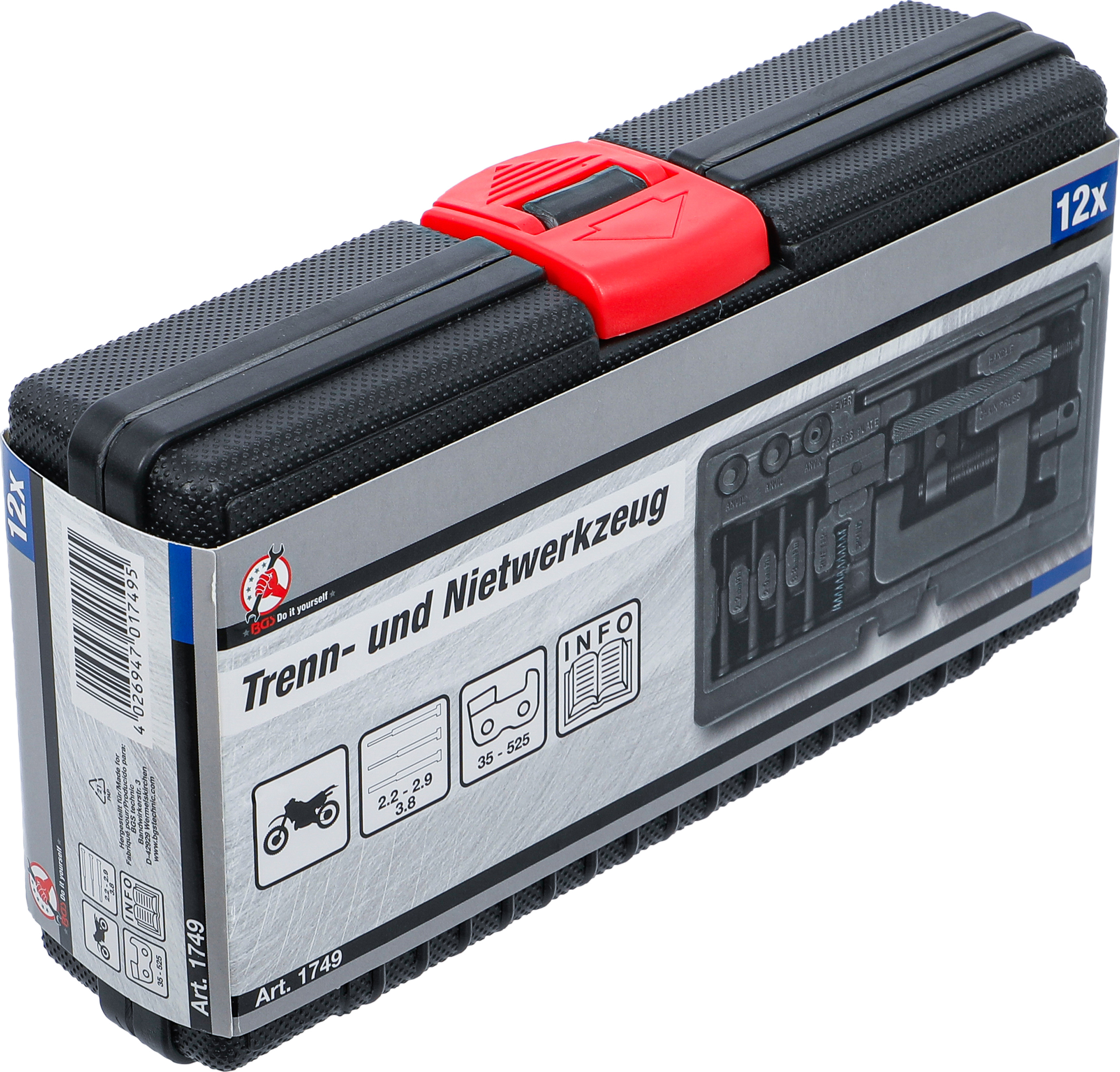 BGS Trenn- und Nietwerkzeug für Motorradketten | Teilung 35 - 525