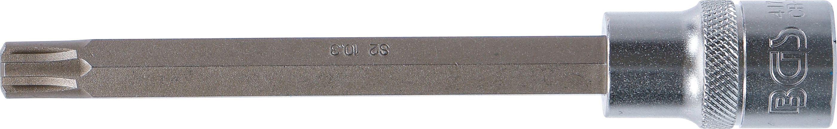 BGS Bit-Einsatz | Länge 140 mm | Antrieb Innenvierkant 12,5 mm (1/2") | Keil-Profil (für RIBE) M10,3