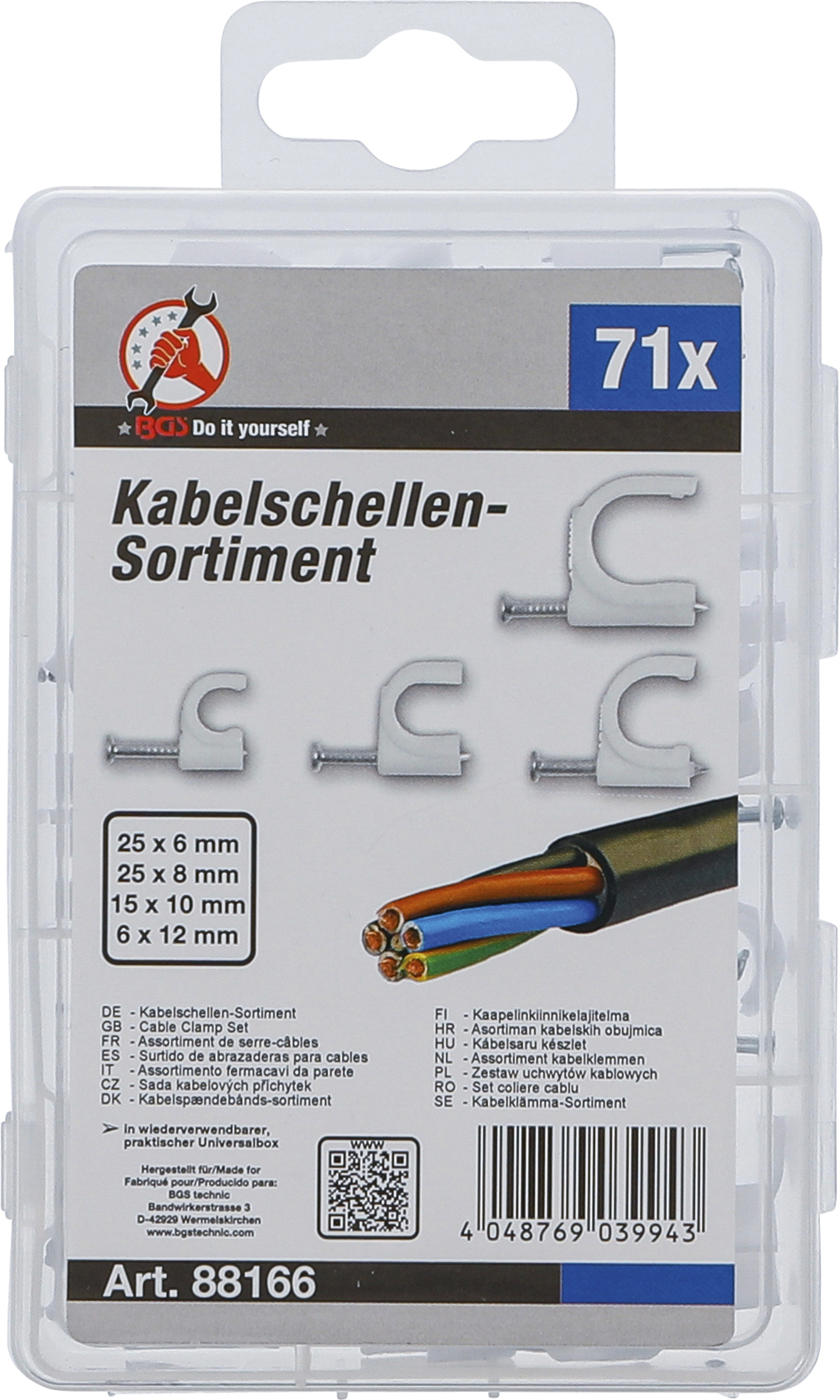 BGS Kabelschellen-Sortiment | 71-tlg.