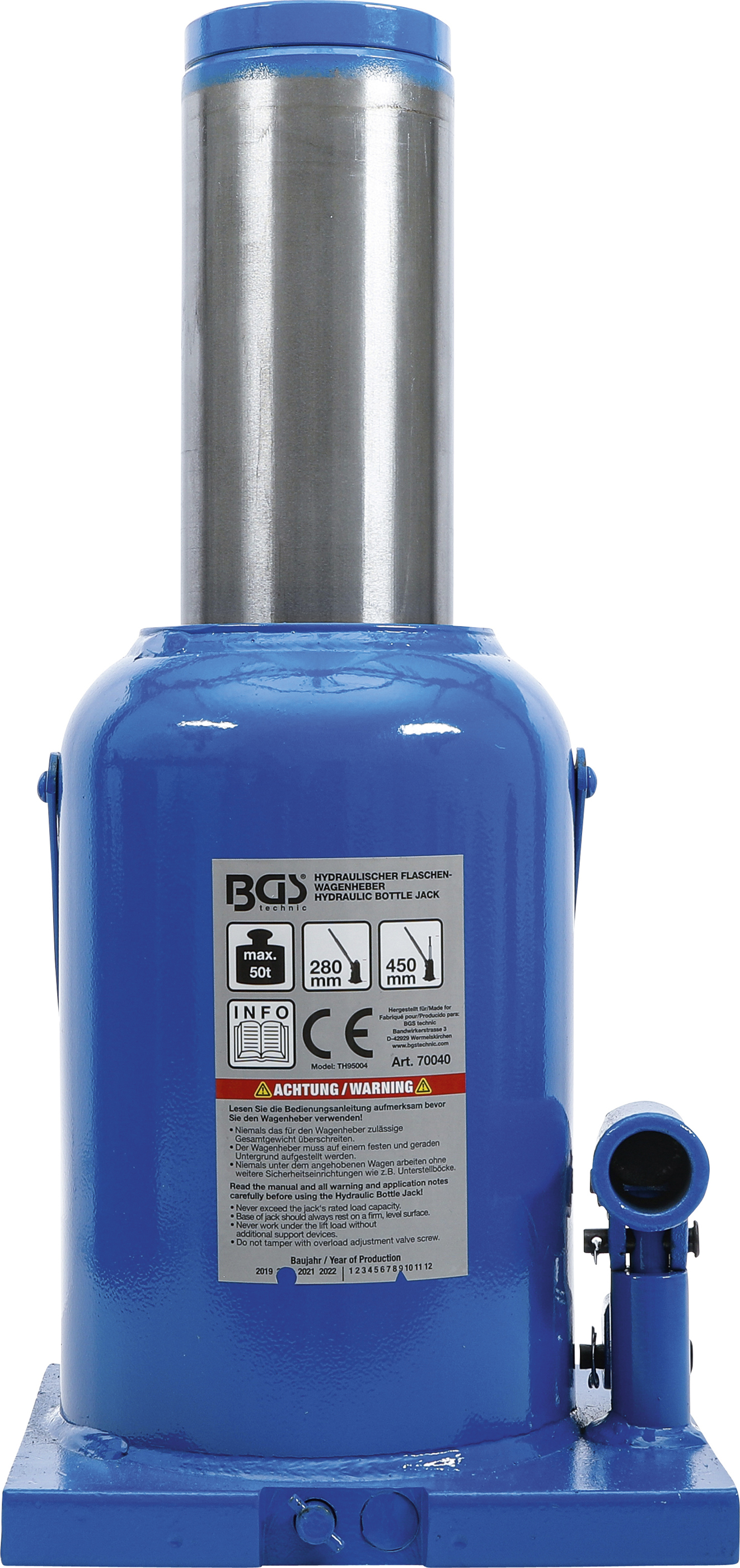 BGS Hydraulischer Flaschen-Wagenheber | 50 t