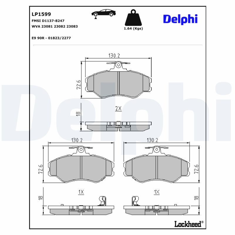 Bremsbelagsatz, Scheibenbremse
