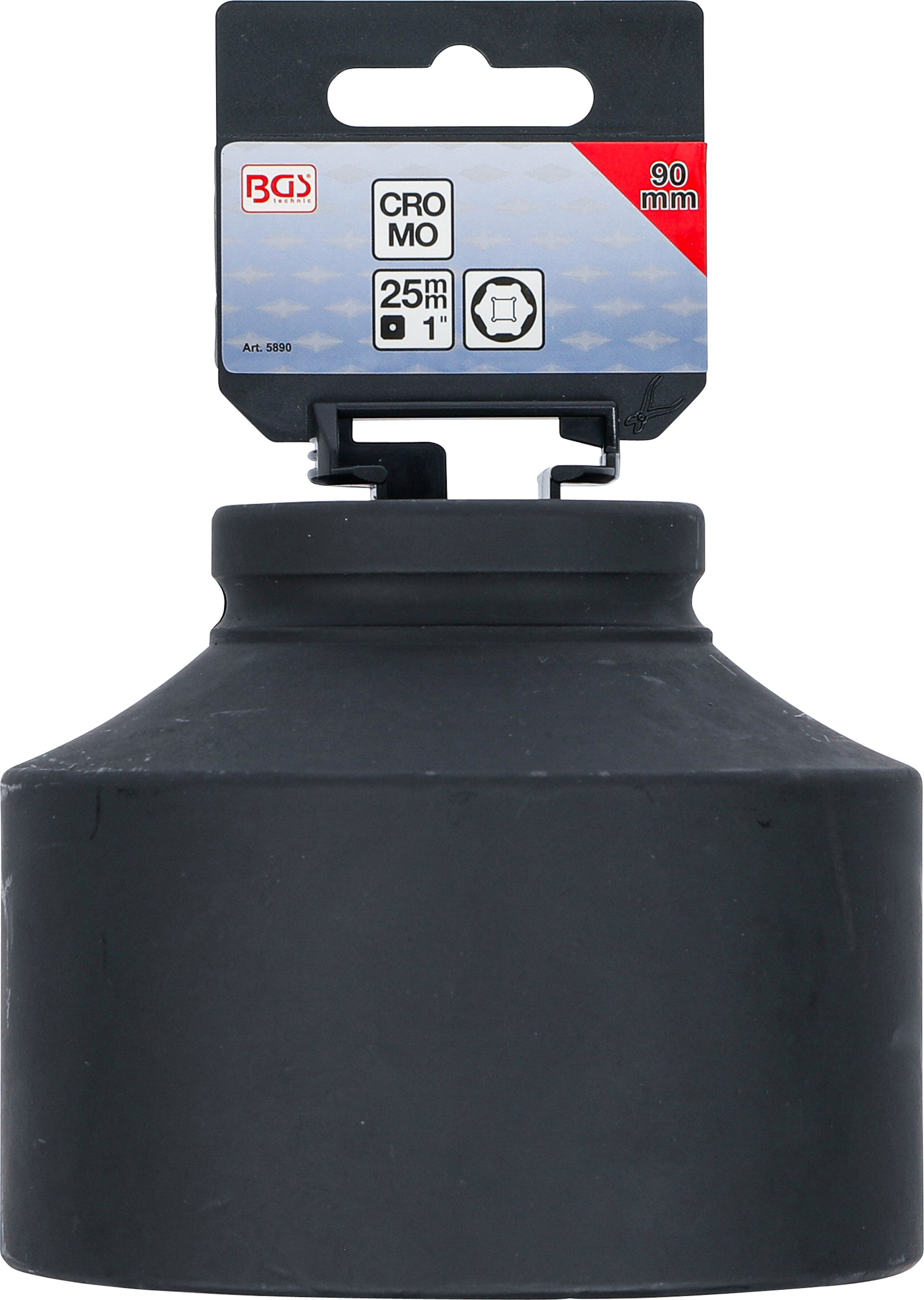 BGS Kraft-Steckschlüssel-Einsatz Sechskant | Antrieb Innenvierkant 25 mm (1") | SW 90 mm