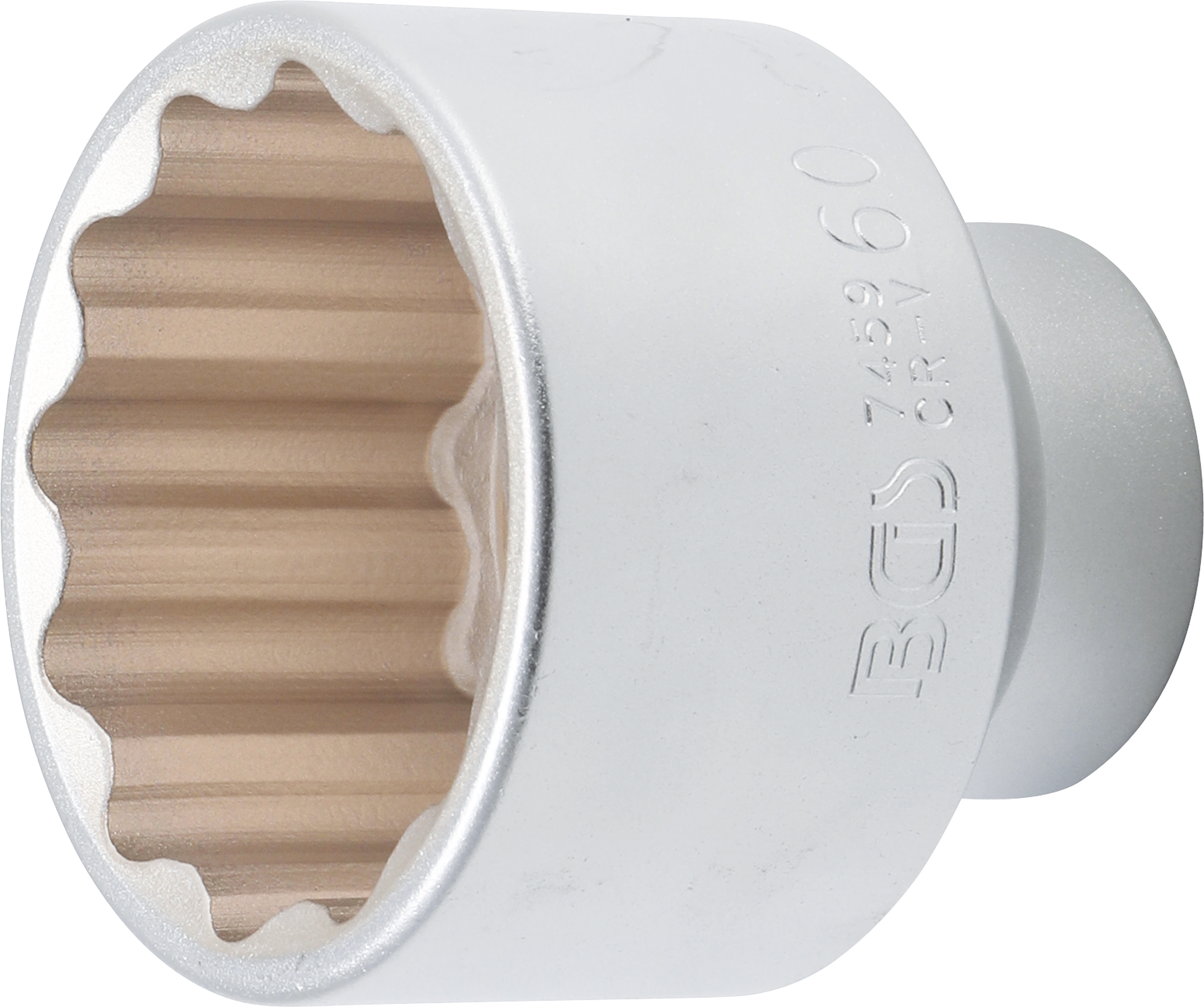 BGS Steckschlüssel-Einsatz Zwölfkant | Antrieb Innenvierkant 20 mm (3/4") | SW 60 mm