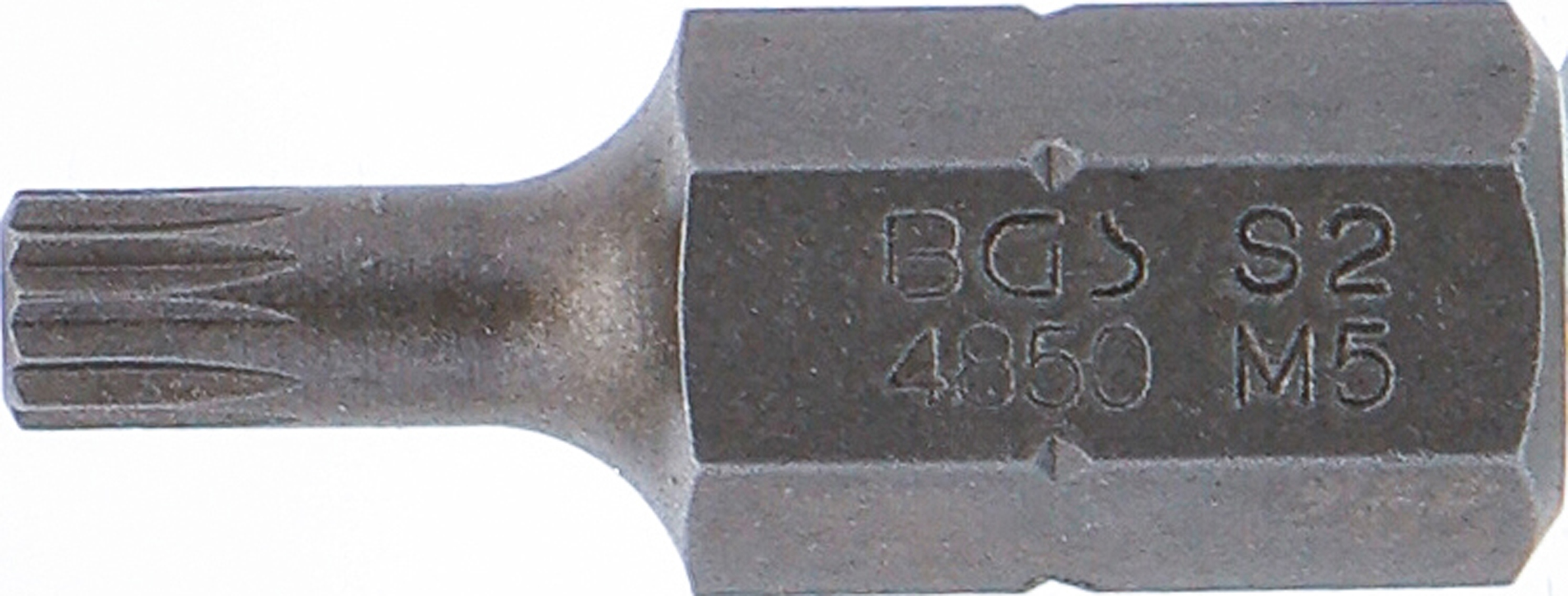 BGS Bit | Länge 30 mm | Antrieb Außensechskant 10 mm (3/8") | Innenvielzahn (für XZN) M5