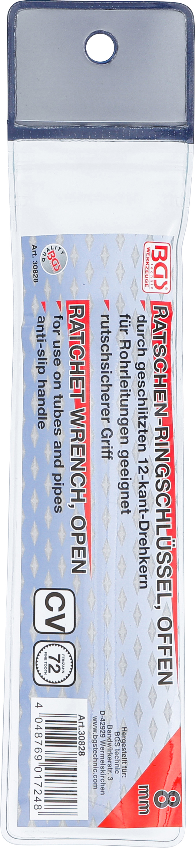 BGS Ratschen-Ringschlüssel, offen | SW 8 mm