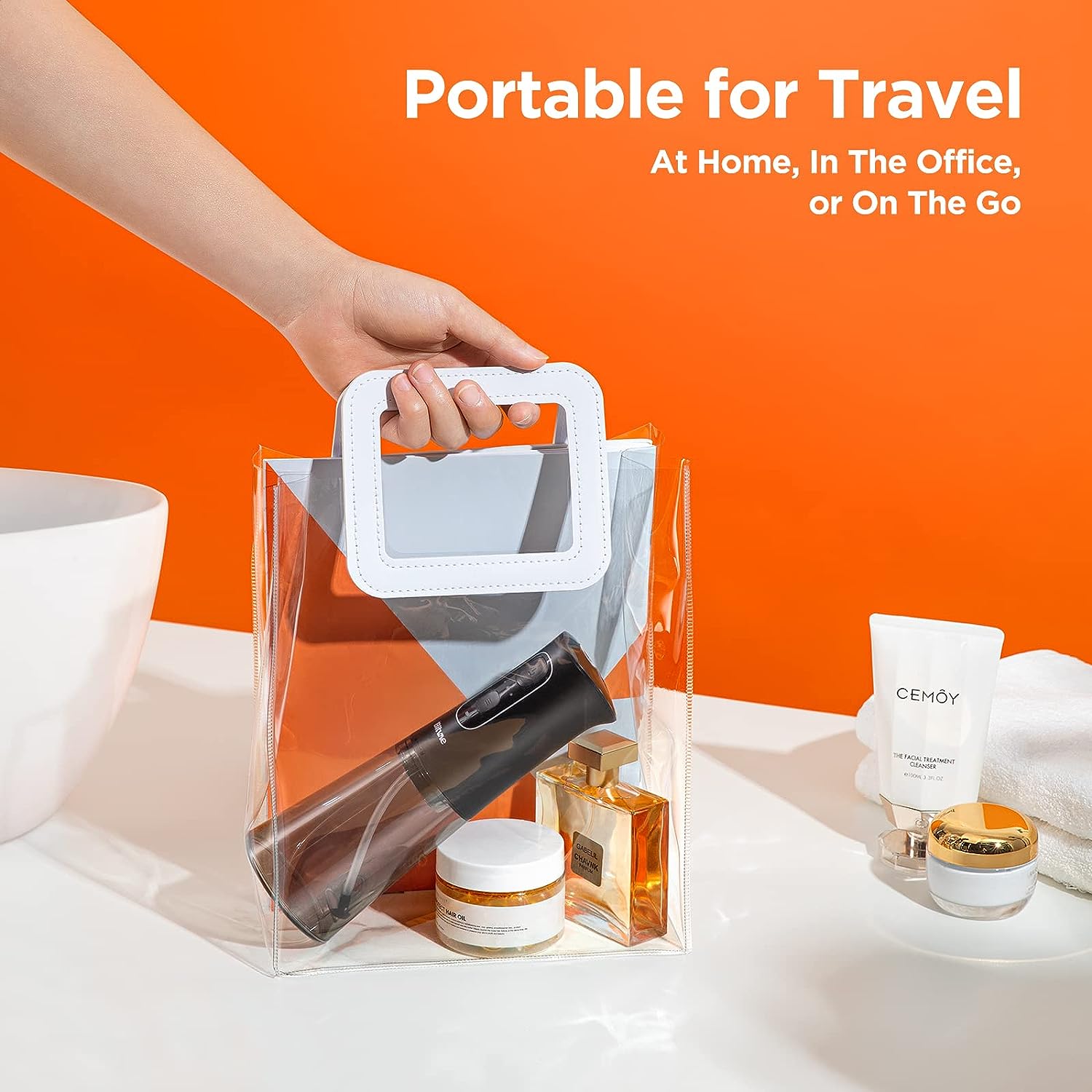 Munddusche Kabellos 3 Reinigungsmodi 6 Jet-Tipps - Bitvae Munddusche Wasserdicht Einsatz in Dusche, Eine Ladung 40 Tage Nutzung Zahnzwischenraumreinig