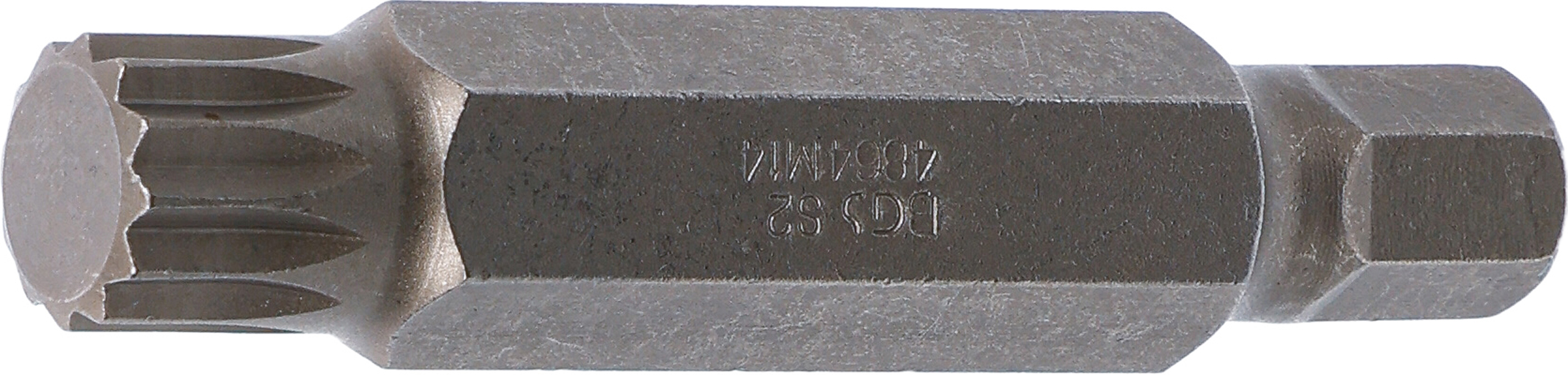 BGS Bit | Länge 75 mm | Antrieb Außensechskant 10 mm (3/8") | Innenvielzahn (für XZN) M14