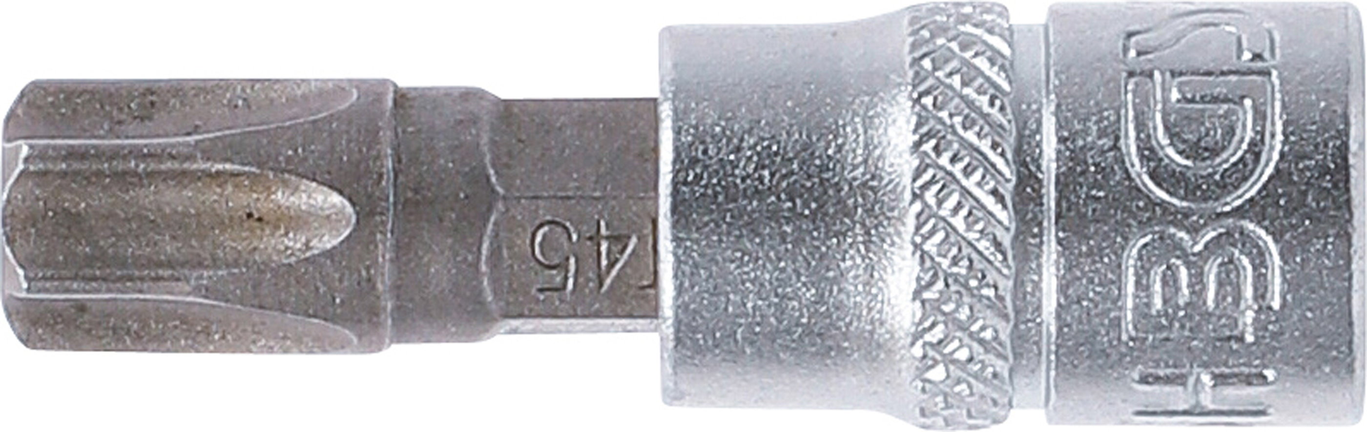 BGS Bit-Einsatz | Antrieb Innenvierkant 6,3 mm (1/4") | T-Profil (für Torx) mit Bohrung T45