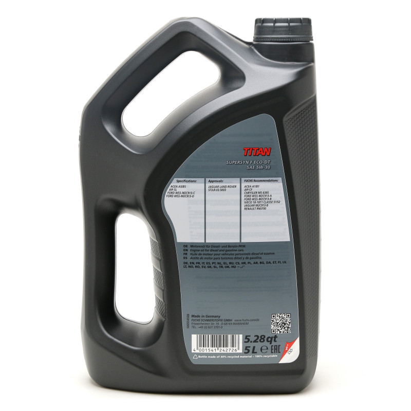 5W-30 Fuchs TITAN SuperSyn F Eco-DT Motoröl 5 Liter