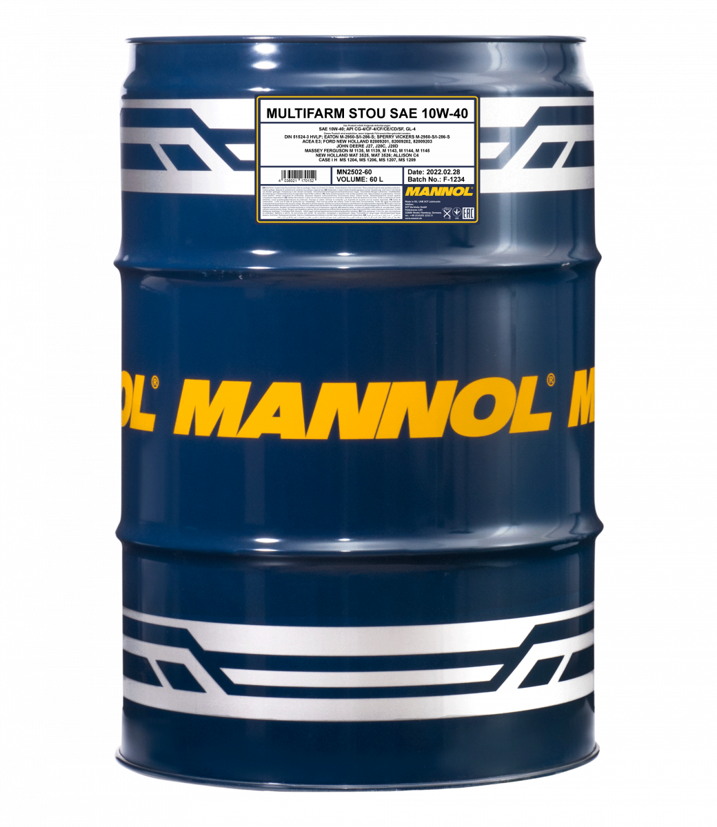 10W-40 Mannol 2502 Multifarm STOU 60 Liter