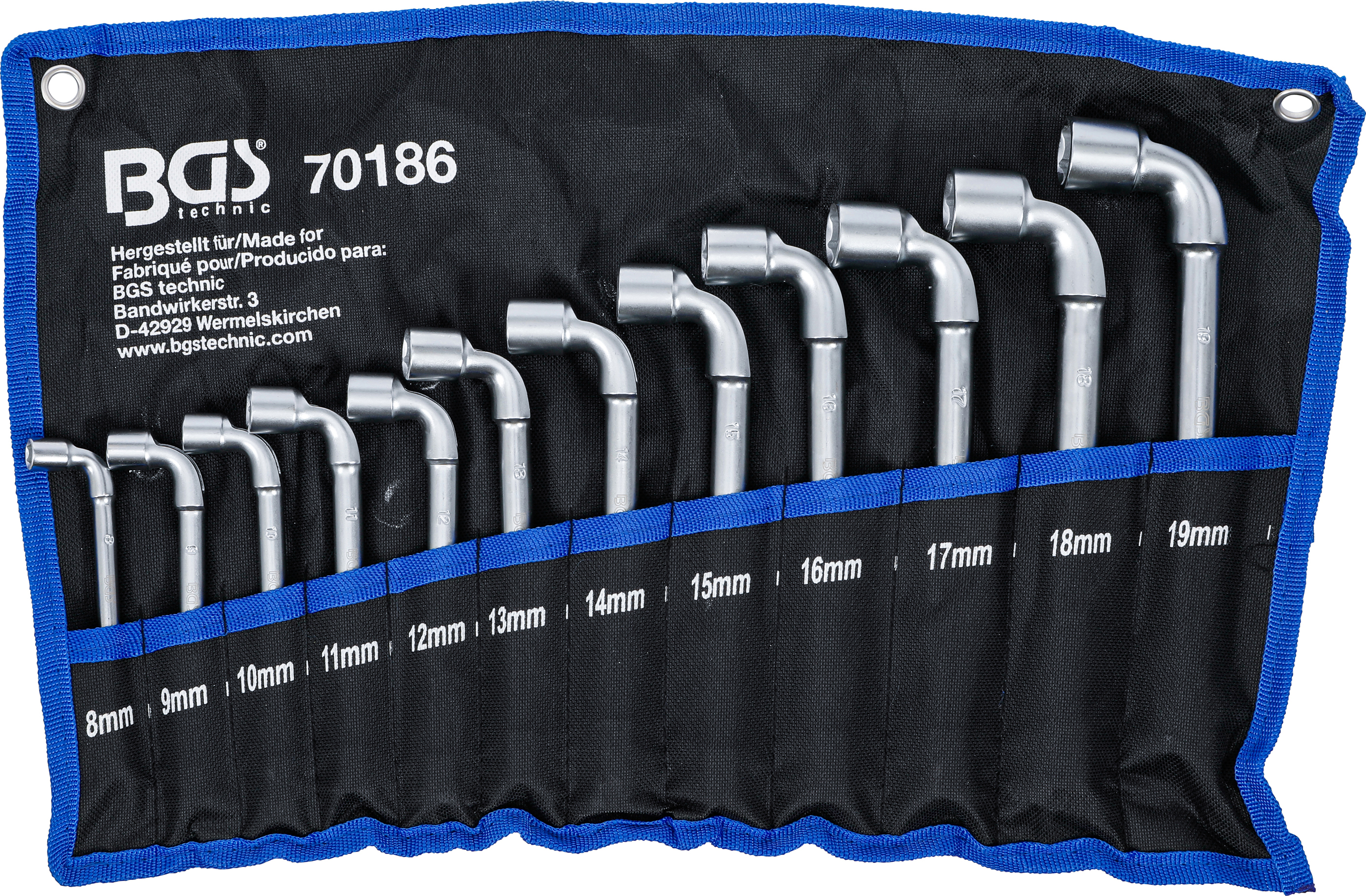 BGS Pfeifenkopfschlüssel-Satz | SW 8 - 19 mm | 12-tlg.