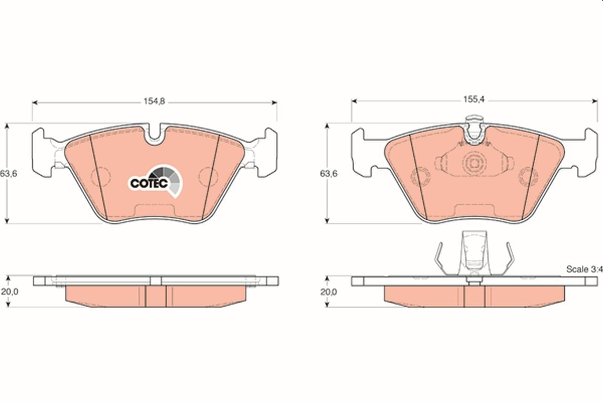Bremsbelagsatz, Scheibenbremse