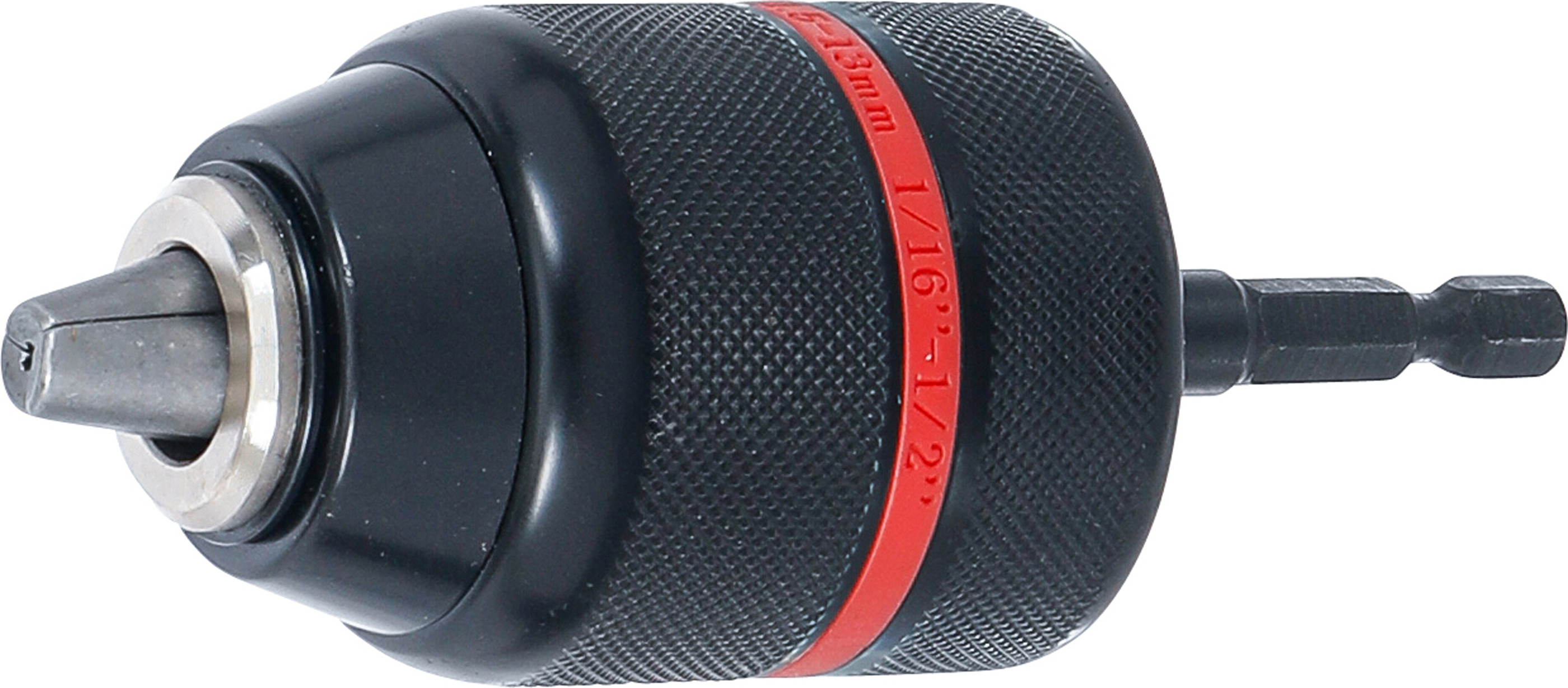 BGS Schnellspannbohrfutter | Metallausführung | Antrieb Außensechskant 6,3 mm (1/4") x 20 UNF | 1,5 - 13 mm