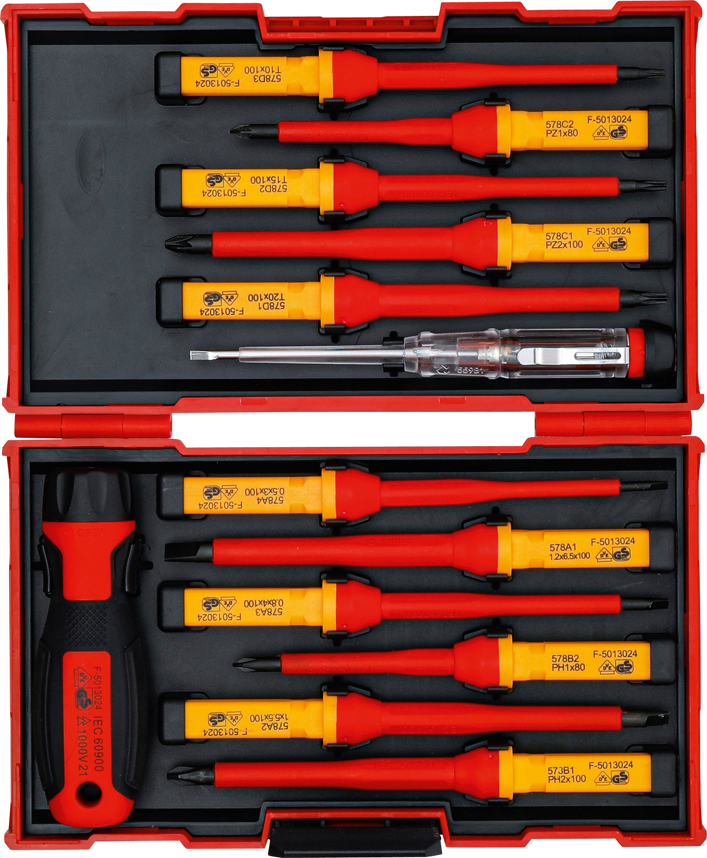 BGS VDE-Schraubendreher-Satz | mit Wechselklingen | 13-tlg.