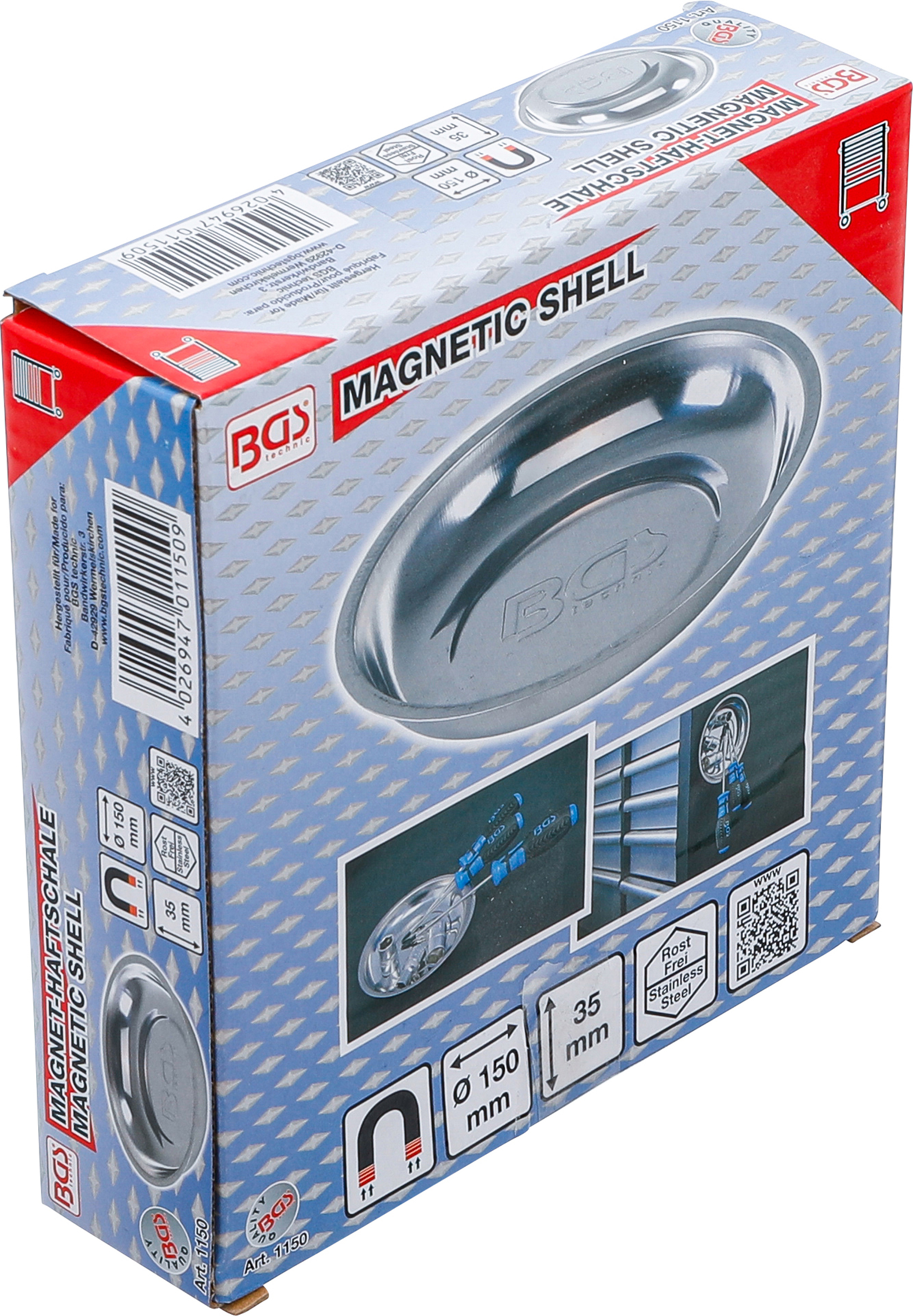 BGS Magnet-Haftschale | Edelstahl | Ø 150 mm