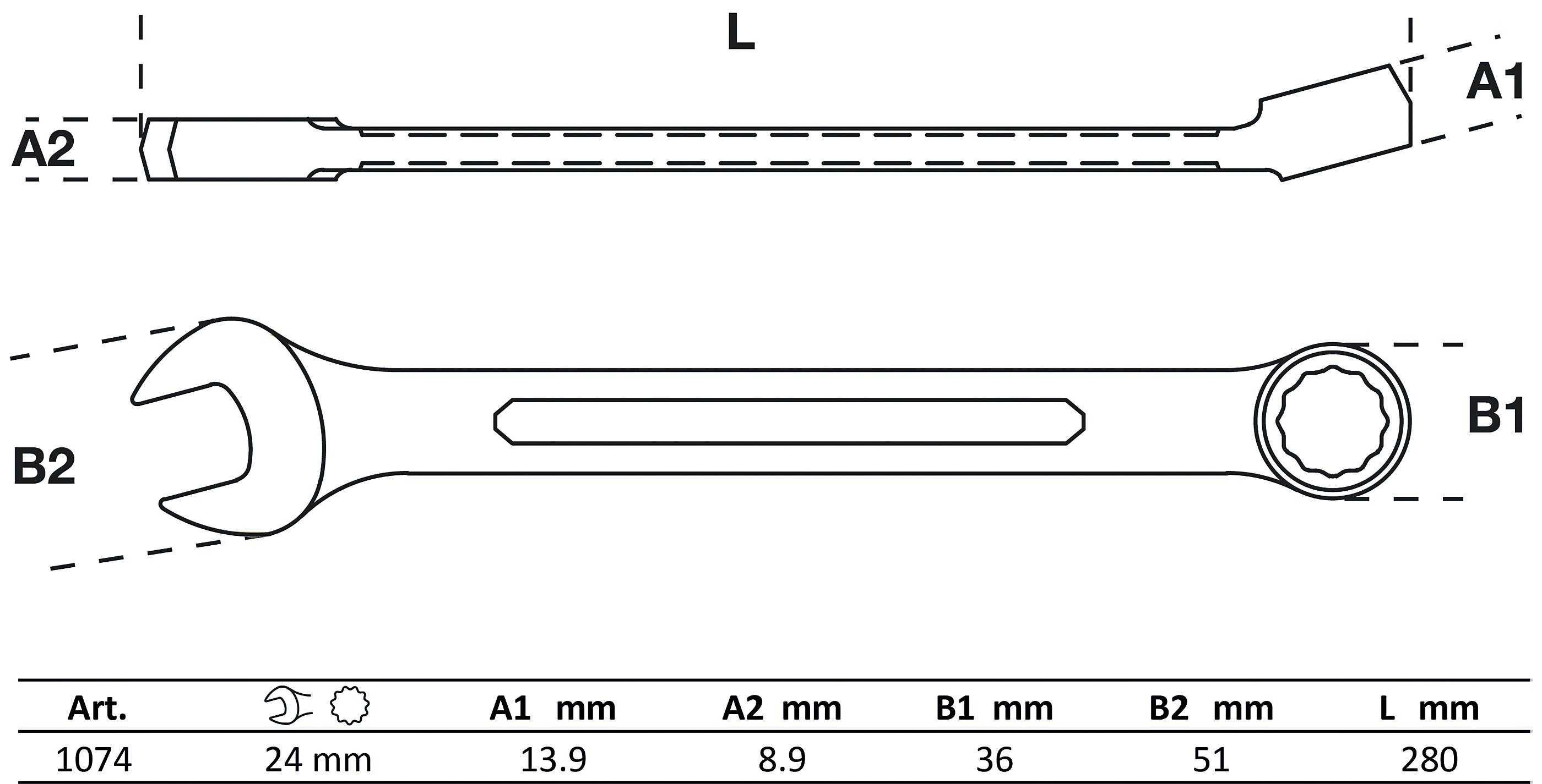 BGS Maul-Ringschlüssel | SW 24 mm