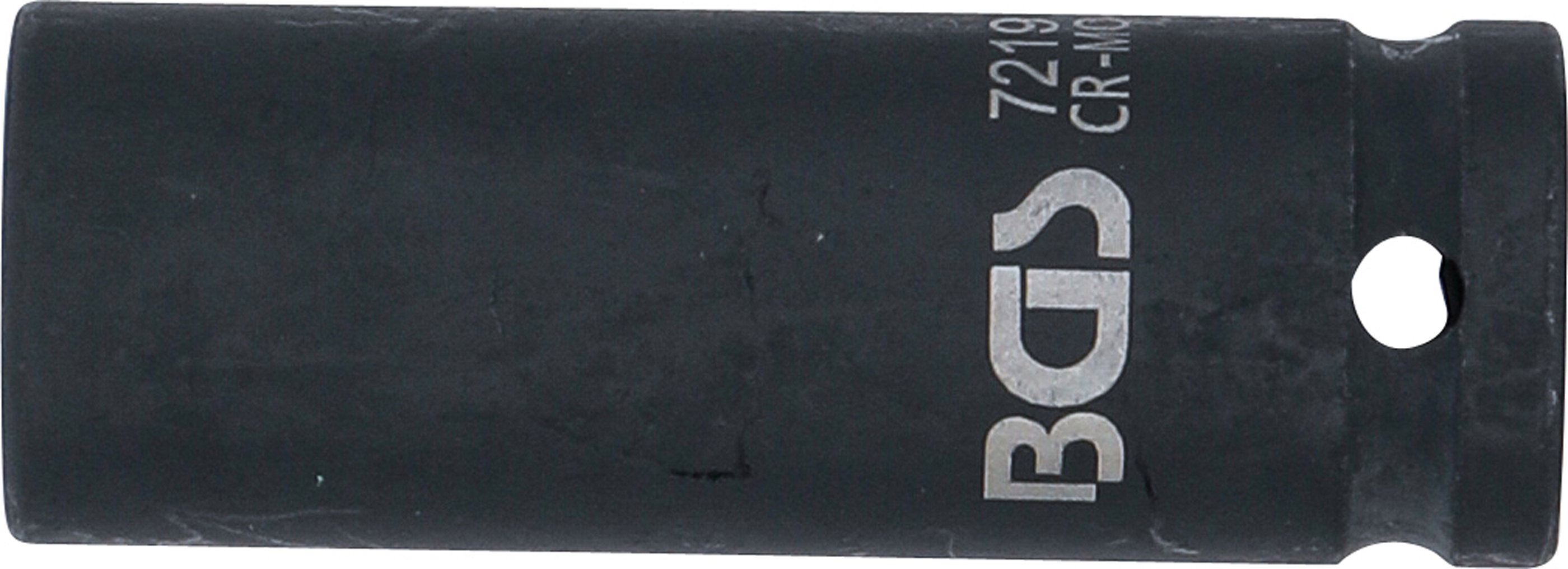 BGS Kraft-Steckschlüssel-Einsatz Sechskant, tief | Antrieb Innenvierkant 12,5 mm (1/2") | SW 19 mm