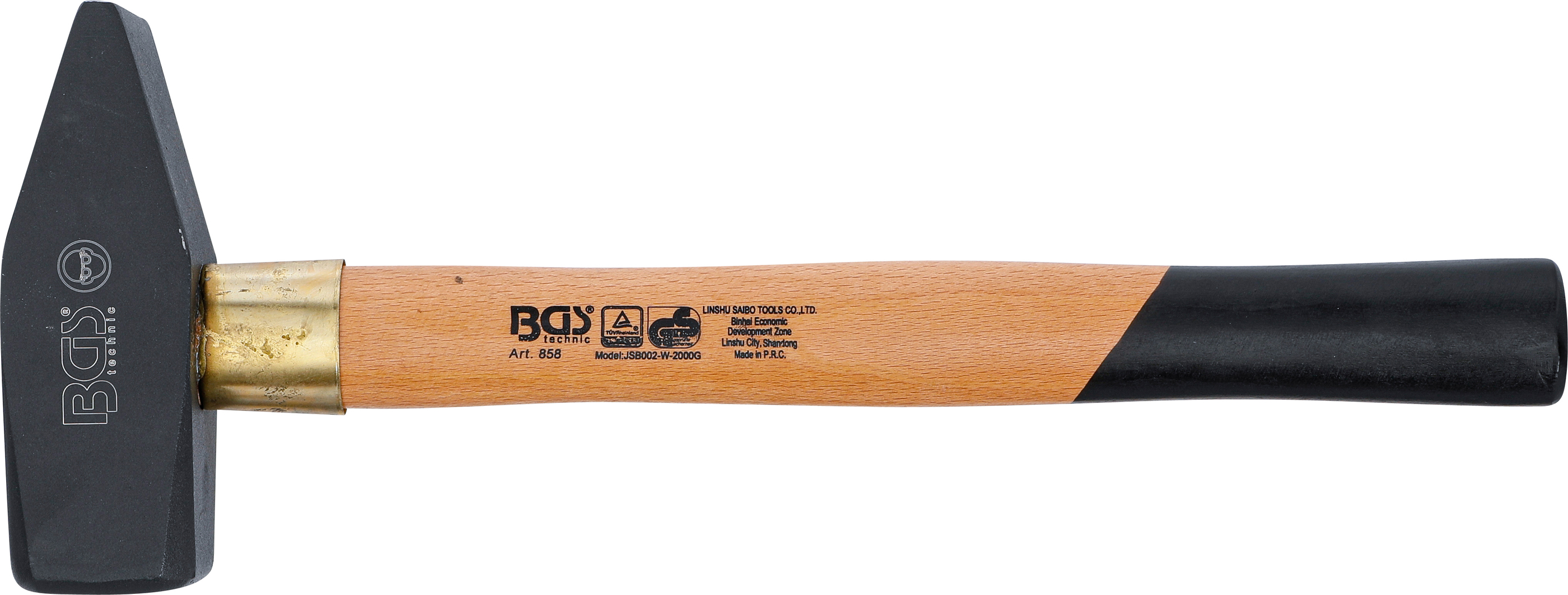 BGS Schlosserhammer | Holz-Stiel | DIN 1041 | 2000 g
