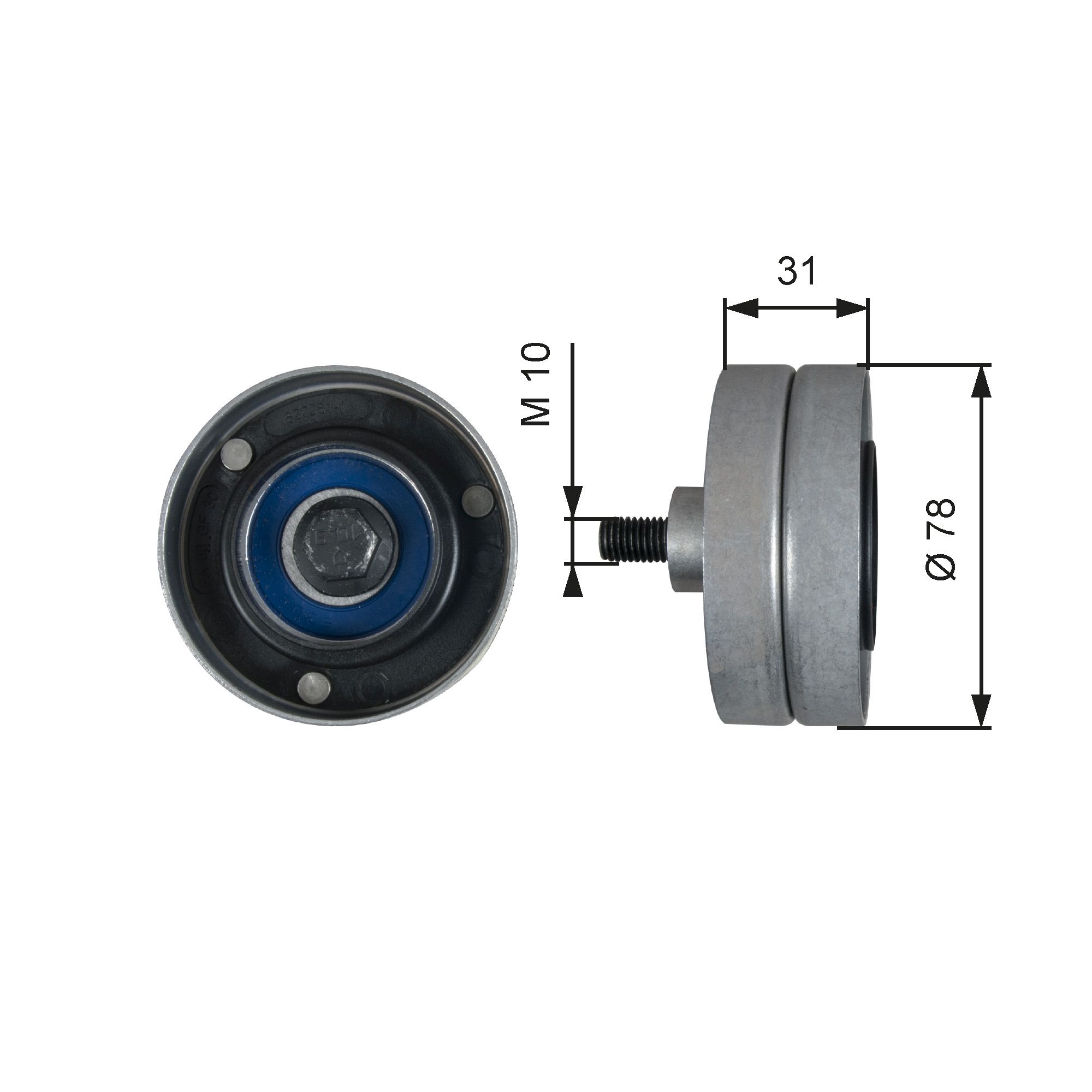 Umlenk-/Führungsrolle, Keilrippenriemen