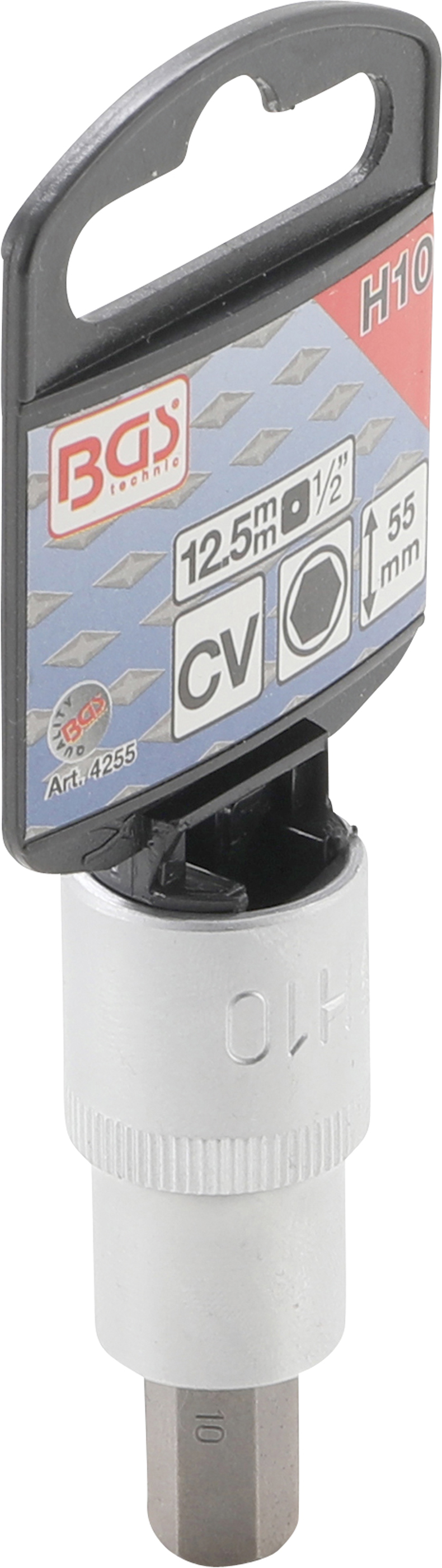 BGS Bit-Einsatz | Antrieb Innenvierkant 12,5 mm (1/2") | Innensechskant 10 mm