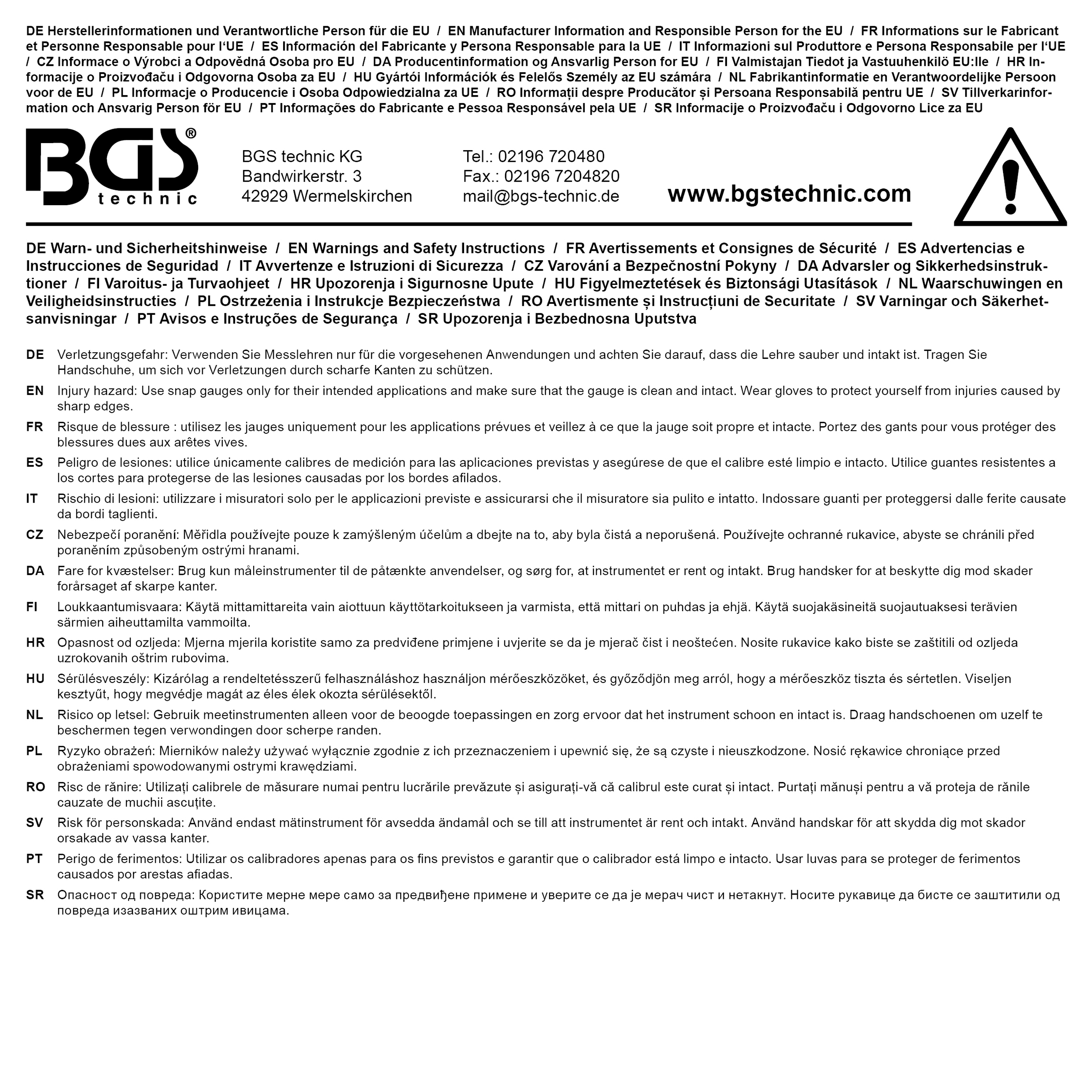 BGS Präzisions-Messschieber | 0 - 300 mm