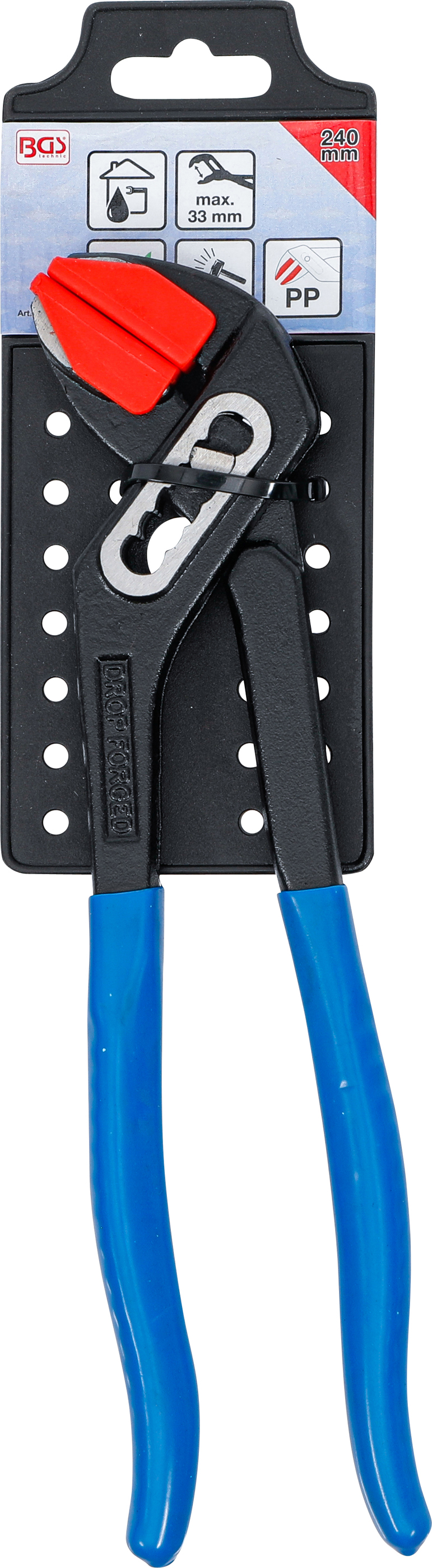 BGS Wasserpumpenzange | mit adaptierbaren Schonbacken | 240 mm