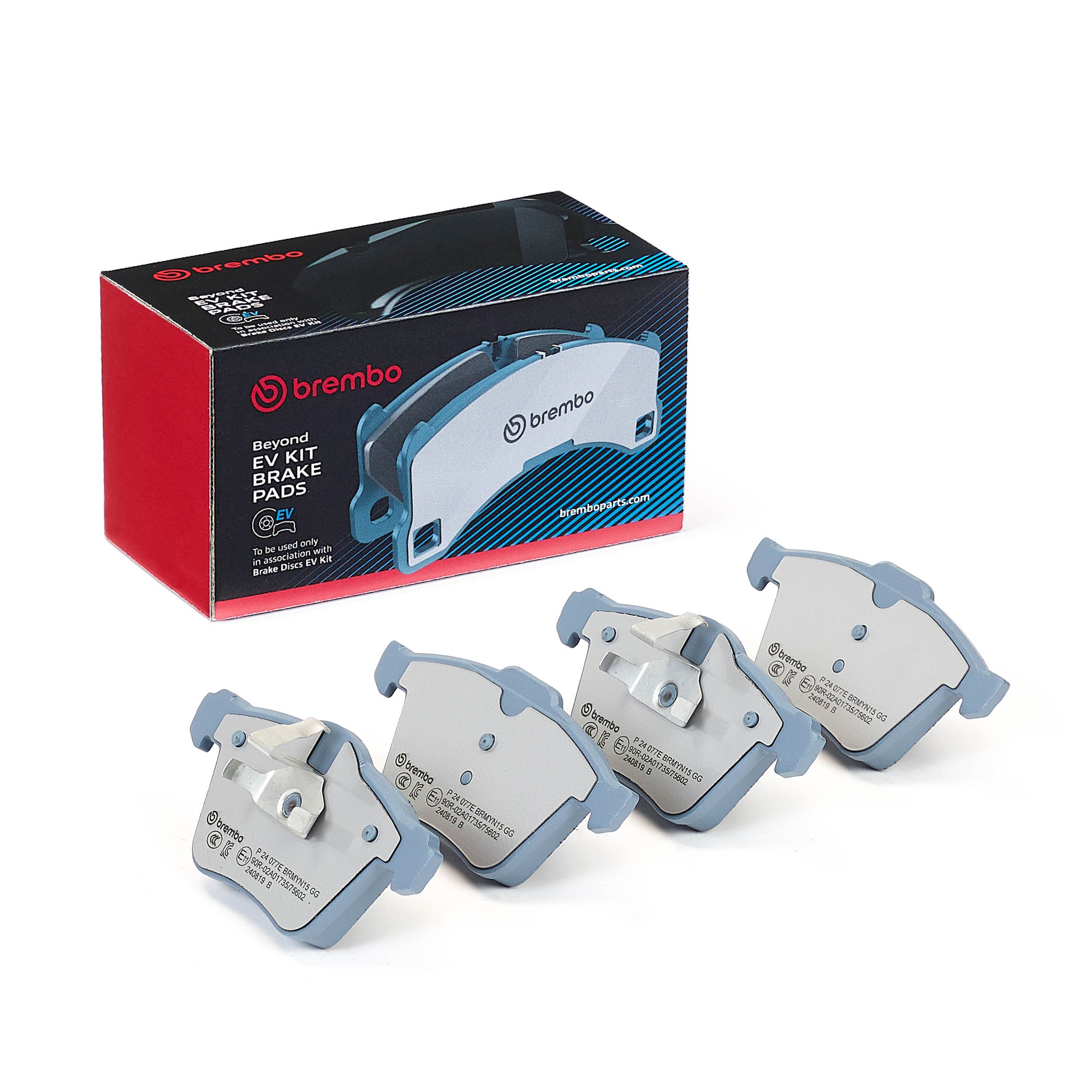 Bremsbelagsatz, Scheibenbremse P 24 077E “BREMBO 74 mm, 75 mm”