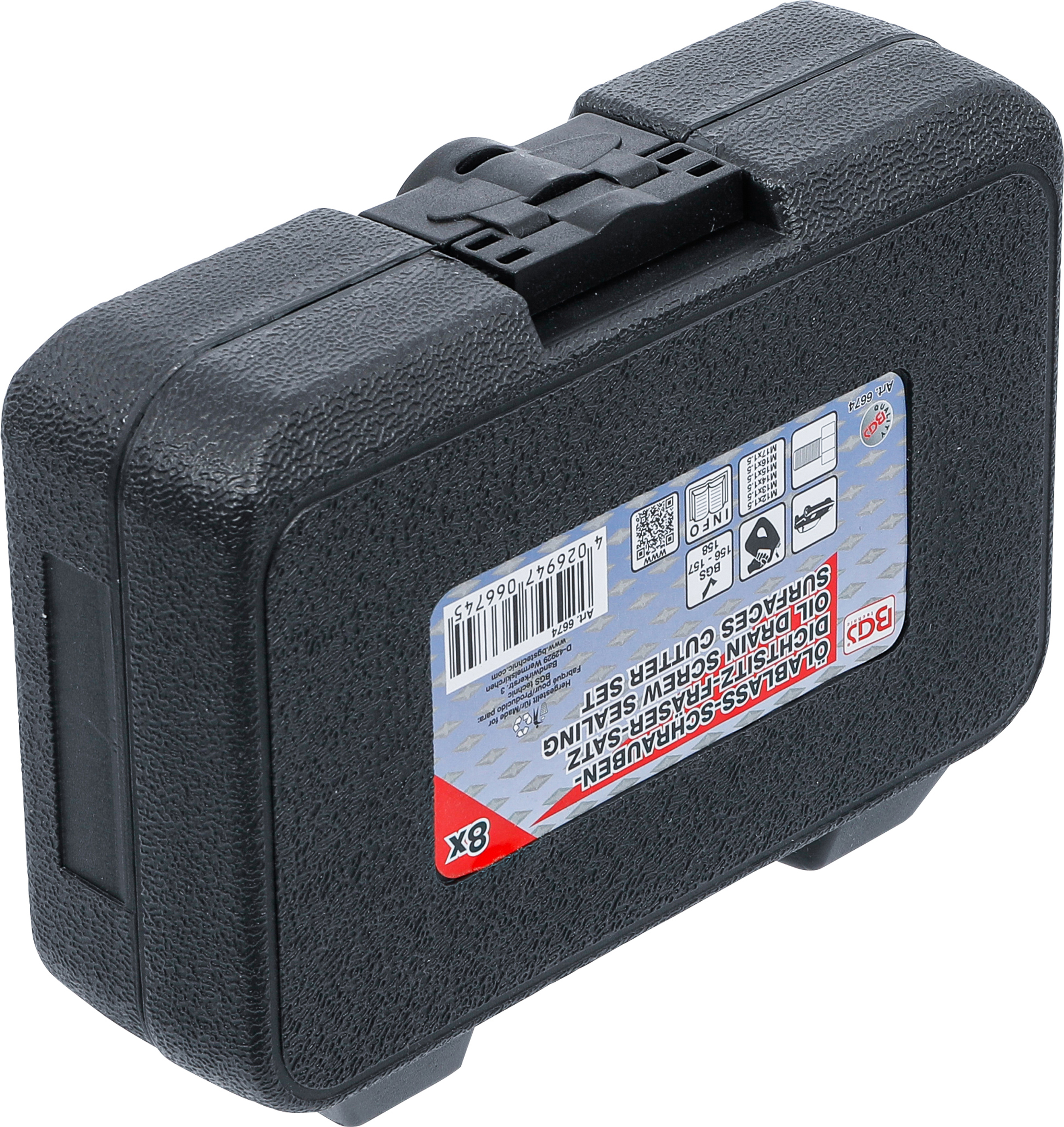 BGS Ölablass-Schrauben-Dichtsitz-Fräser-Satz | 8-tlg.