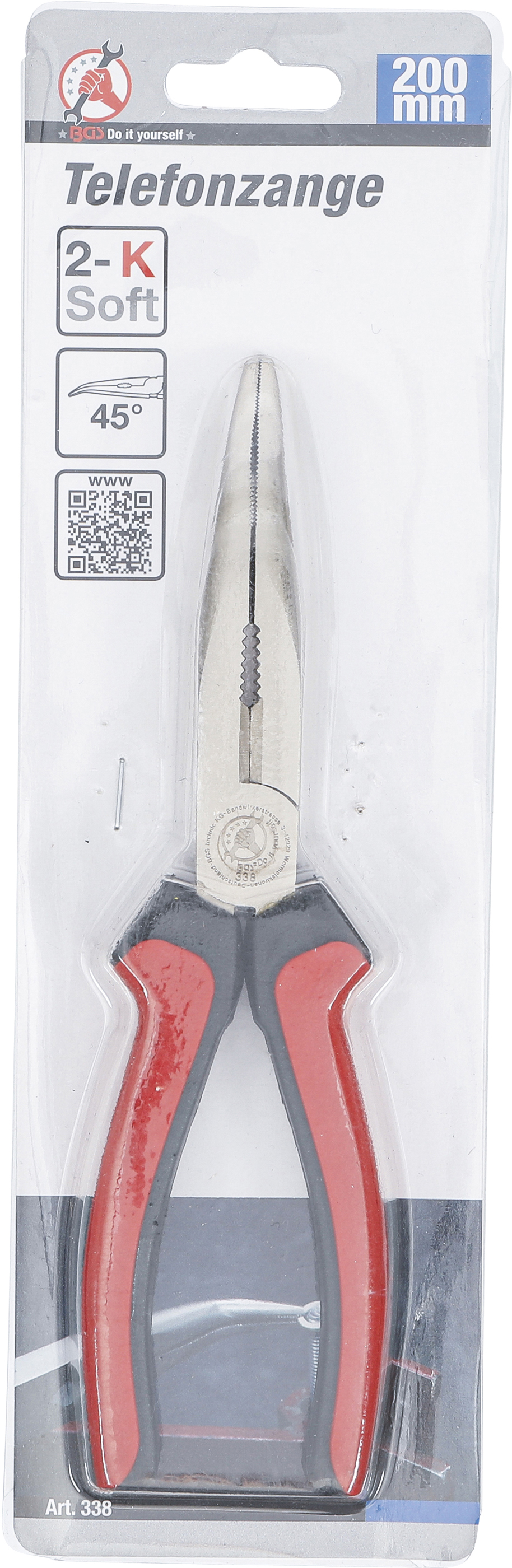 BGS Telefonzange | gebogen | 200 mm